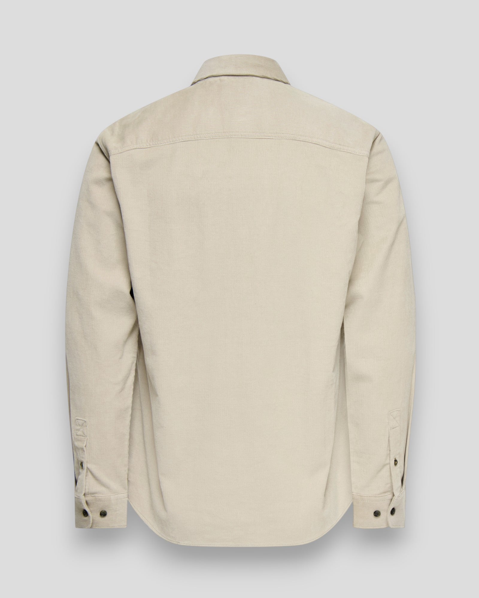 Michael 18W Regular Cord Stretch LS Shirt - Silver Lining