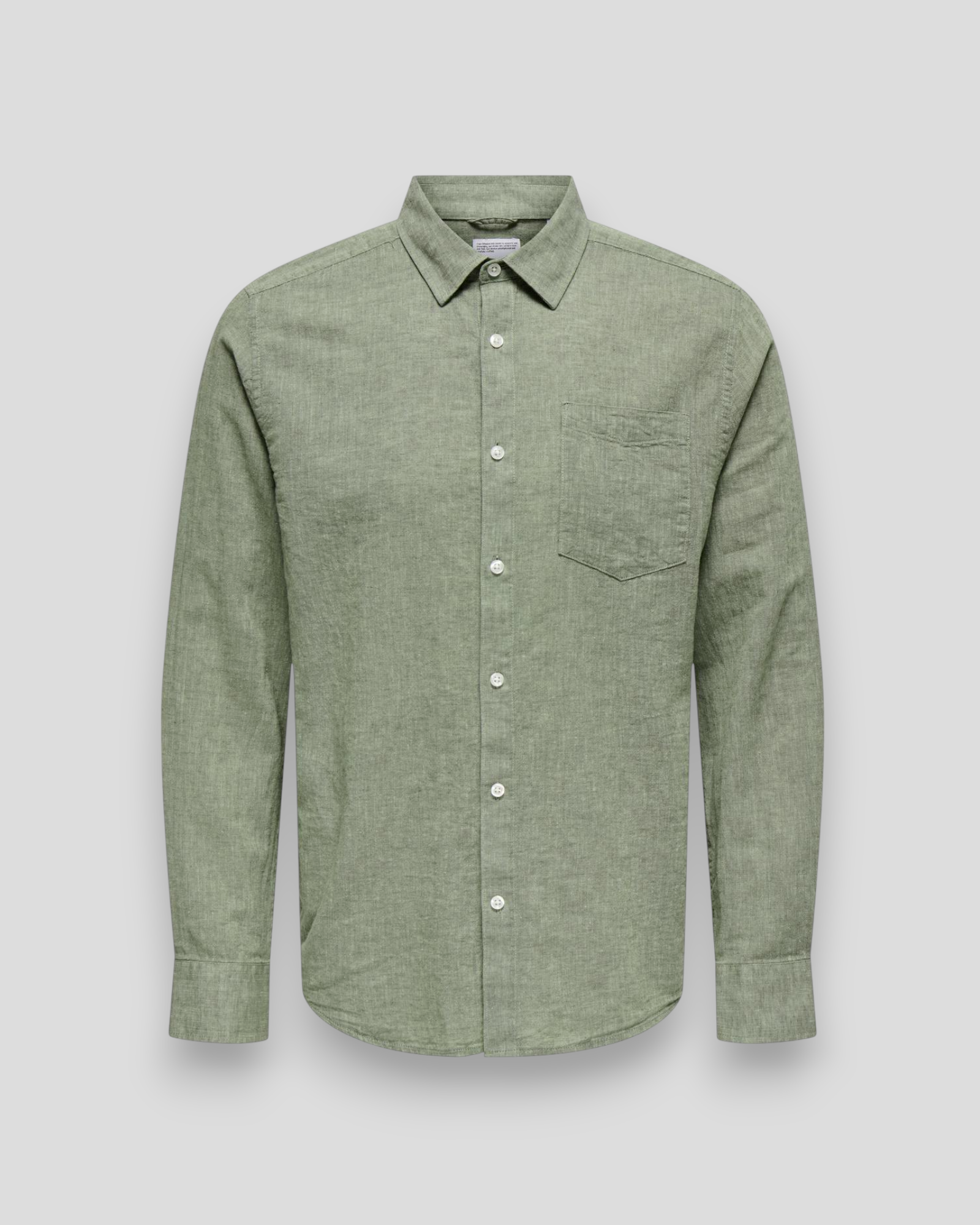 Caiden Life Regular LS 1 Linen Shirt - Swamp