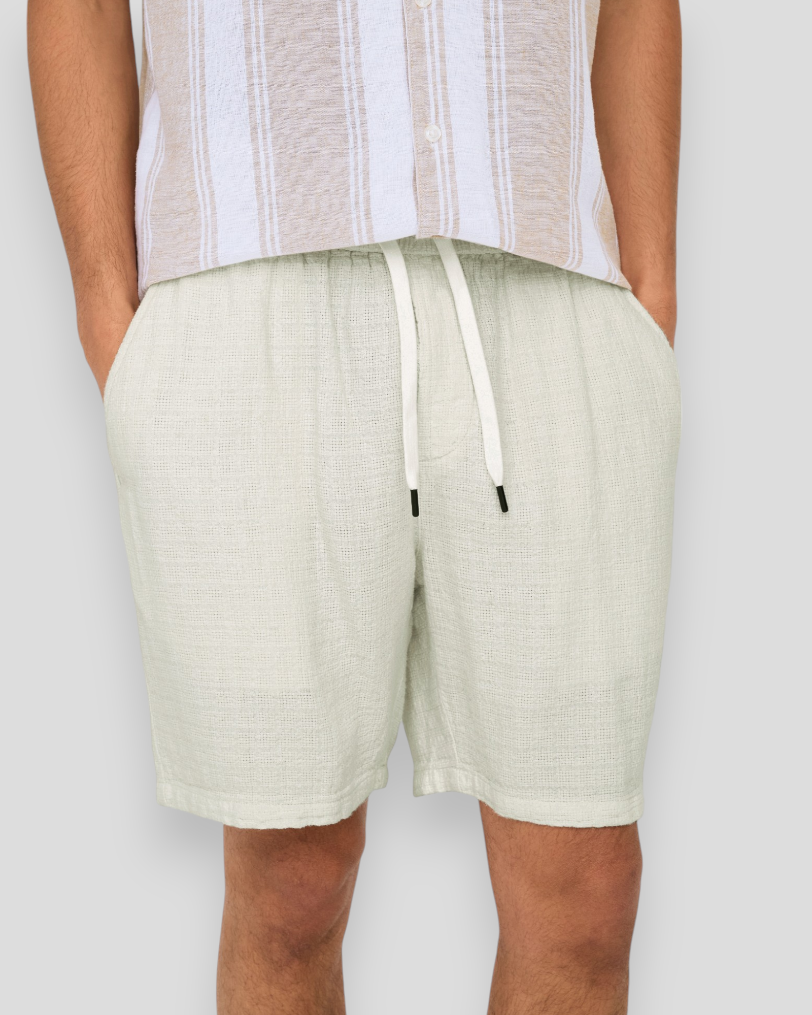 Latham Linen Shorts 0257 - Cloud Dancer
