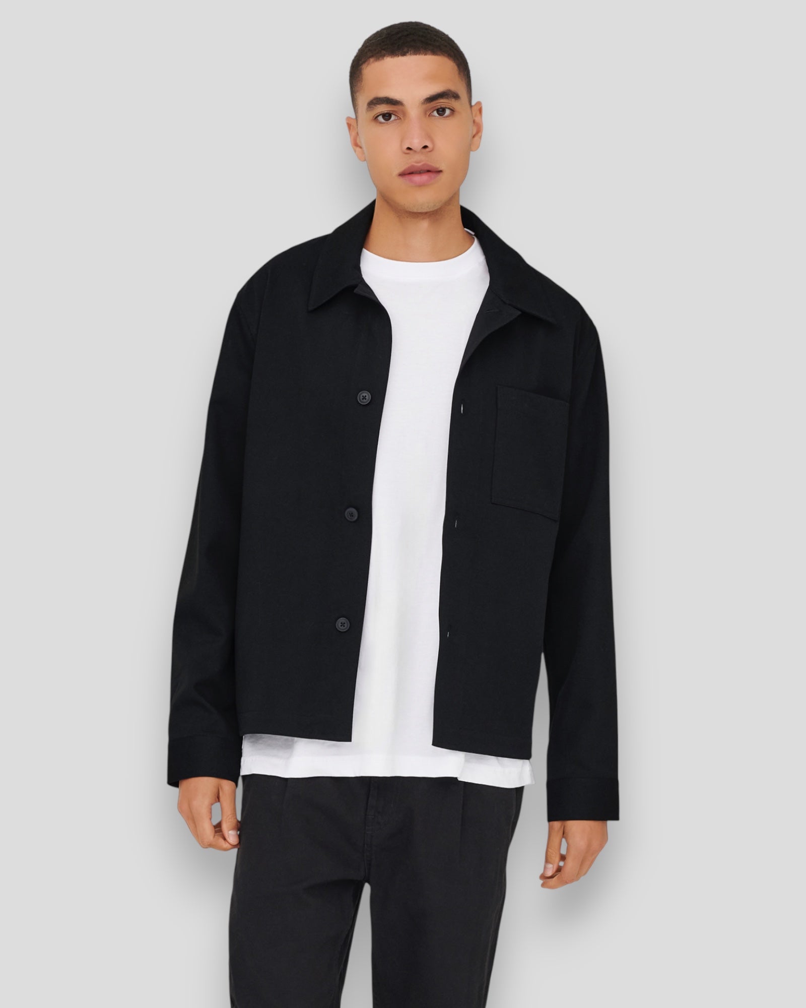 Miro Regular 0346 Overshirt - Black