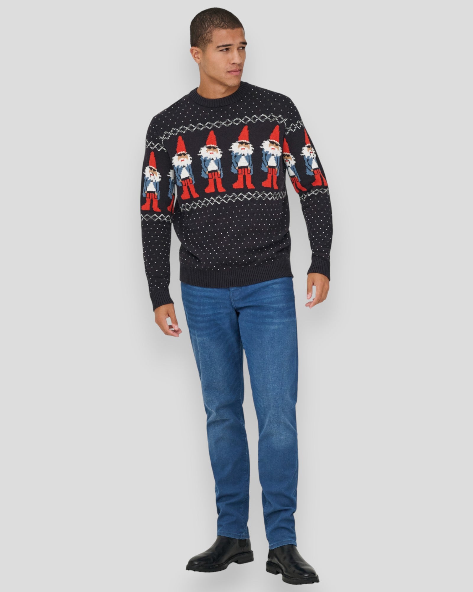 Xmax Regular Crew Knit - Dark Navy