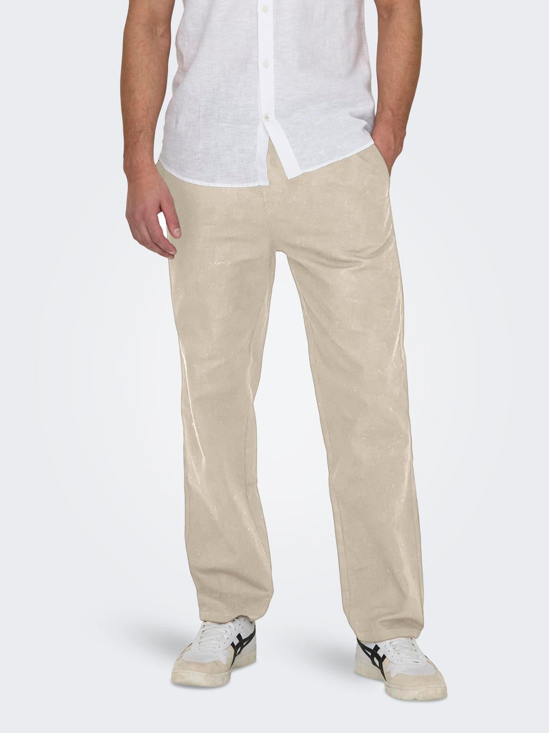Sinus Loose Lin Pant - Silver Lining