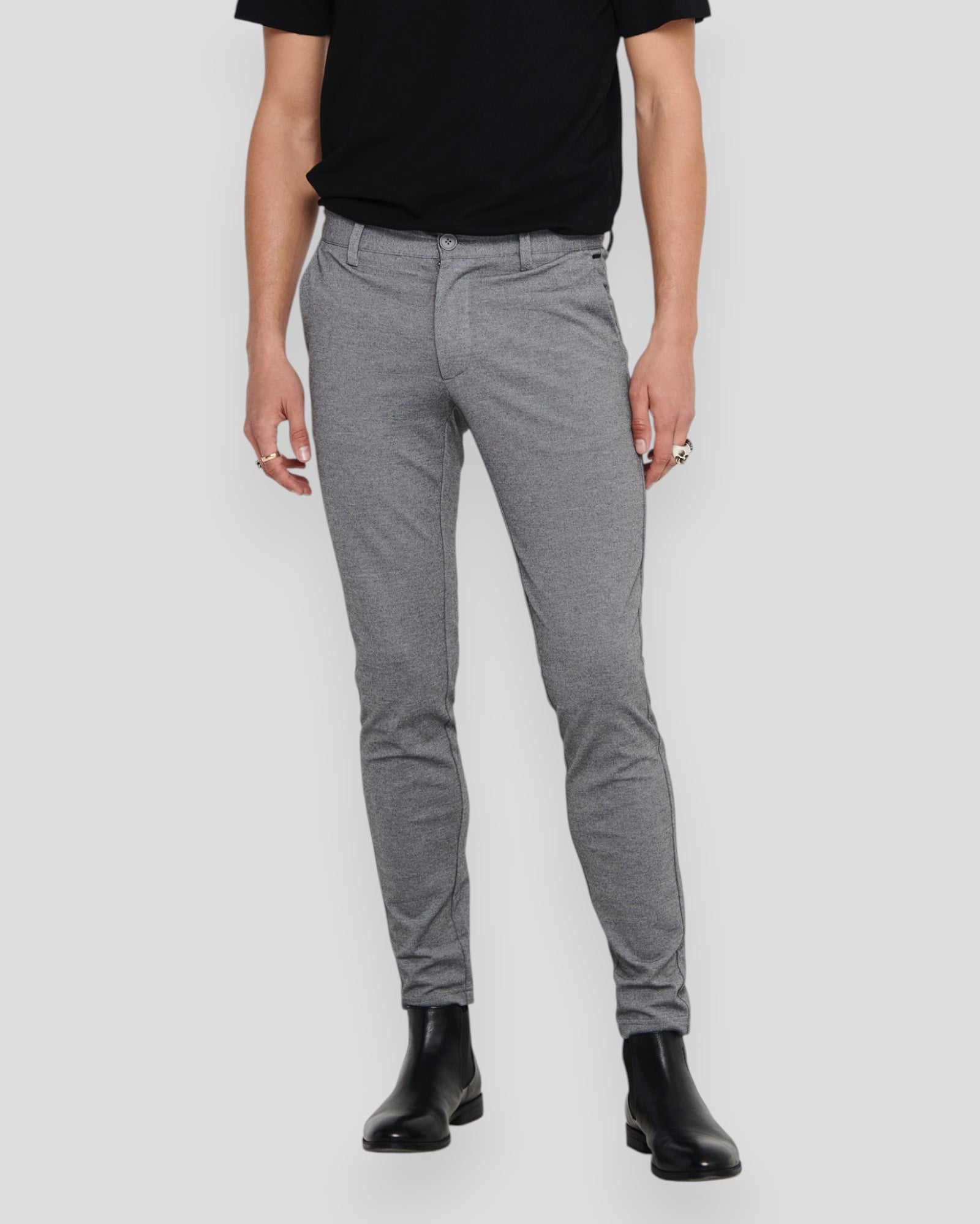 Mark Slim Gw 0209 Pant - Medium Grey Melange