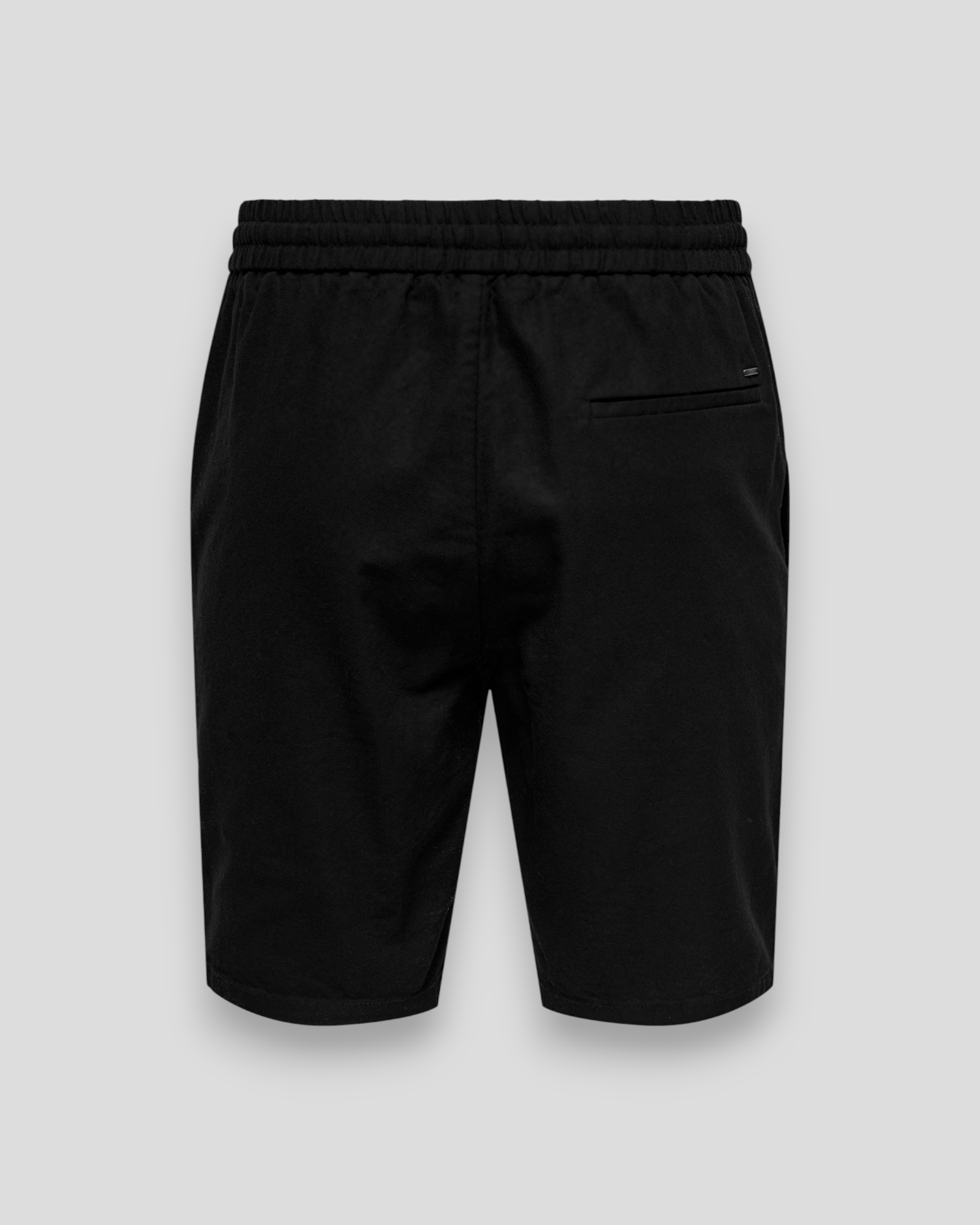 Linus 0007 Cotton Linen Shorts - Black