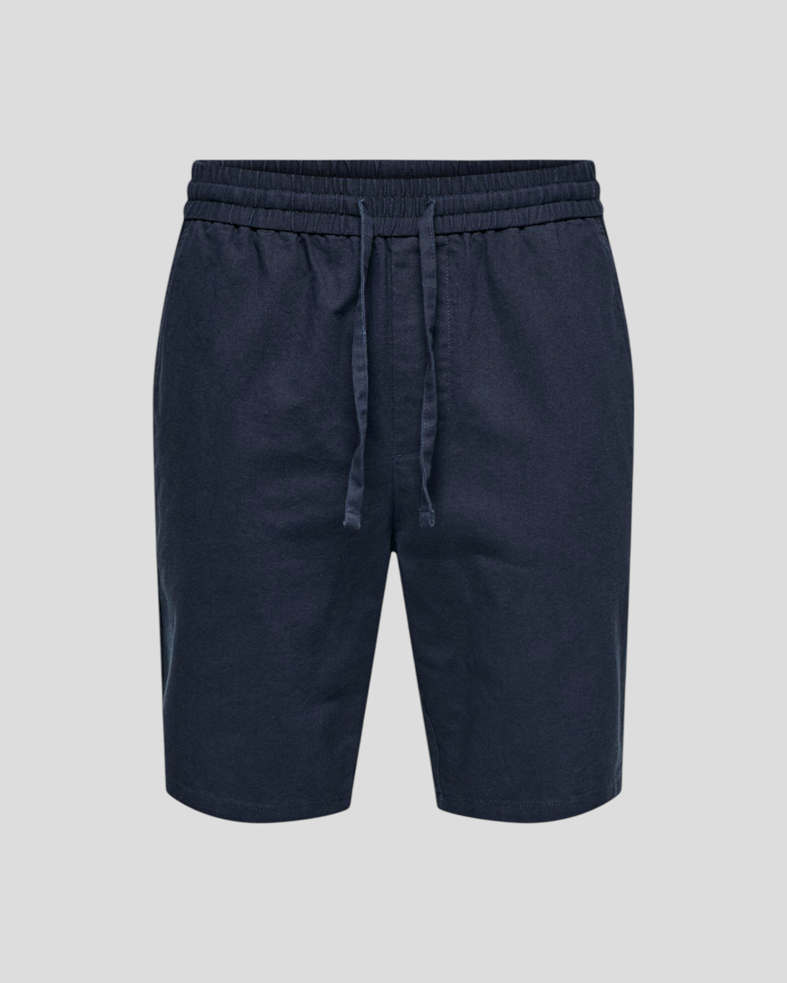 Linus 0007 Cotton Linen Shorts - Dark Navy