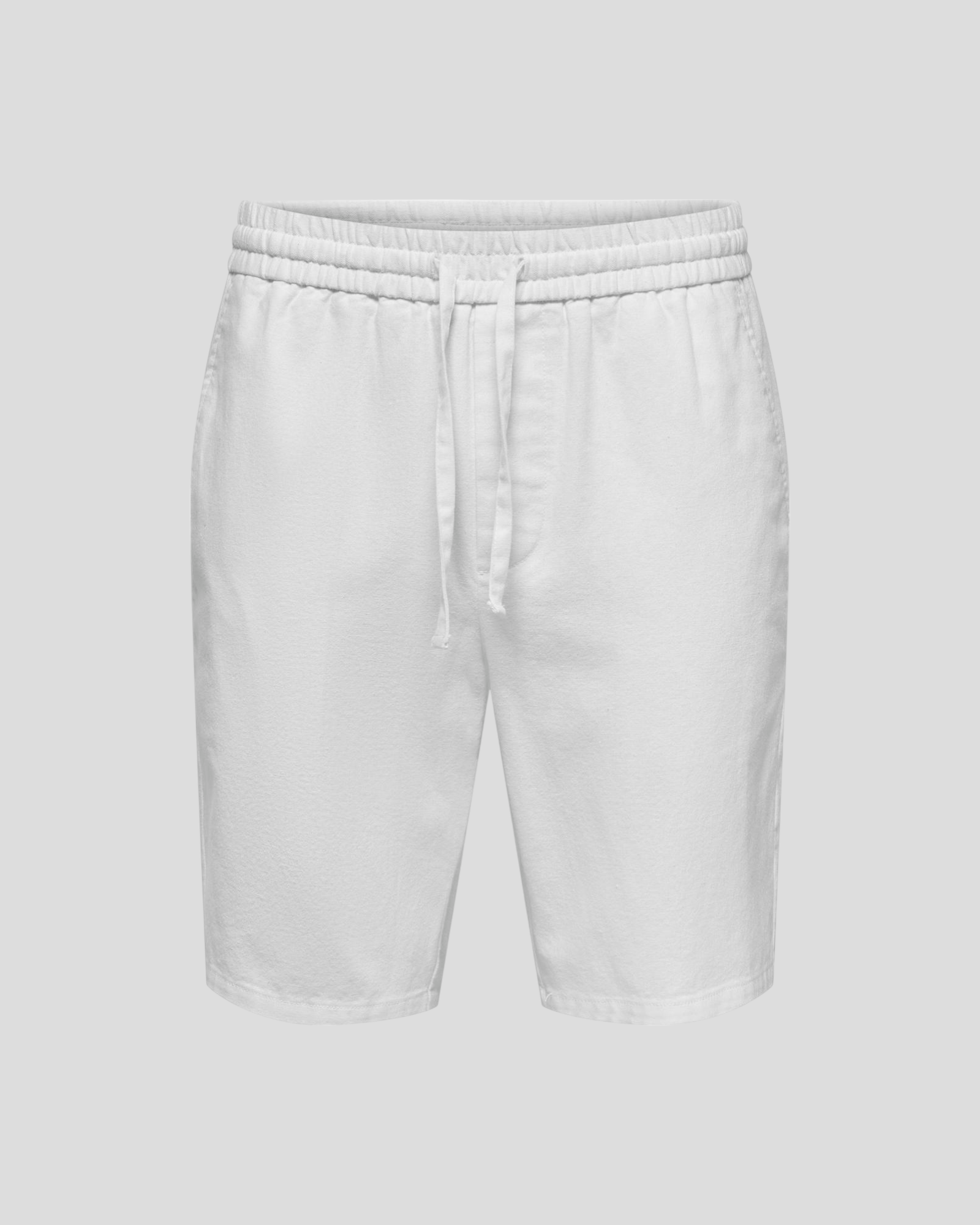 Linus 0007 Cotton Linen Shorts - Bright White
