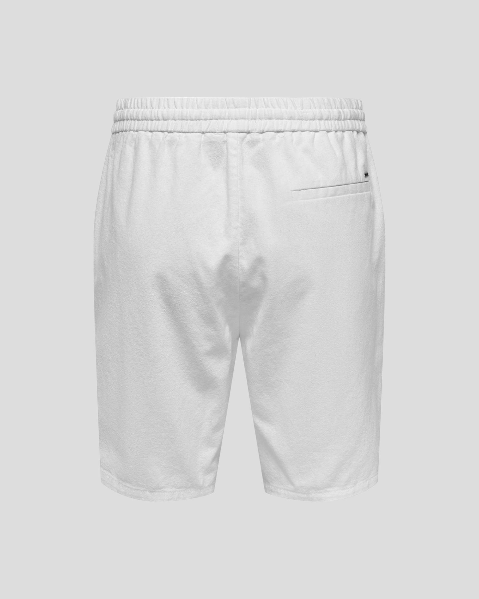 Linus 0007 Cotton Linen Shorts - Bright White