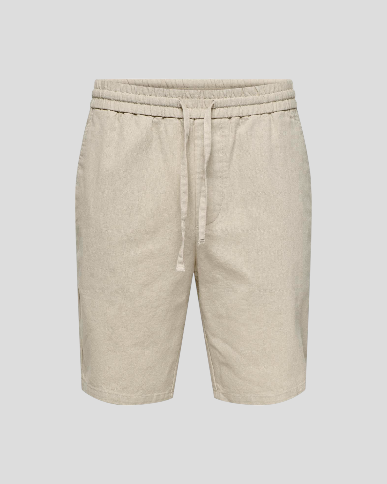 Linus 0007 Cotton Linen Shorts - Silver Lining