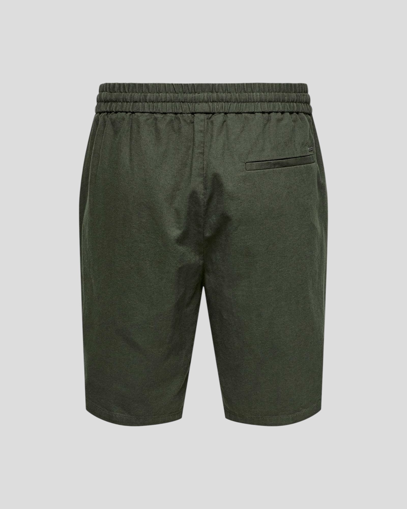 Linus 0007 Cotton Linen Shorts - Olive Night