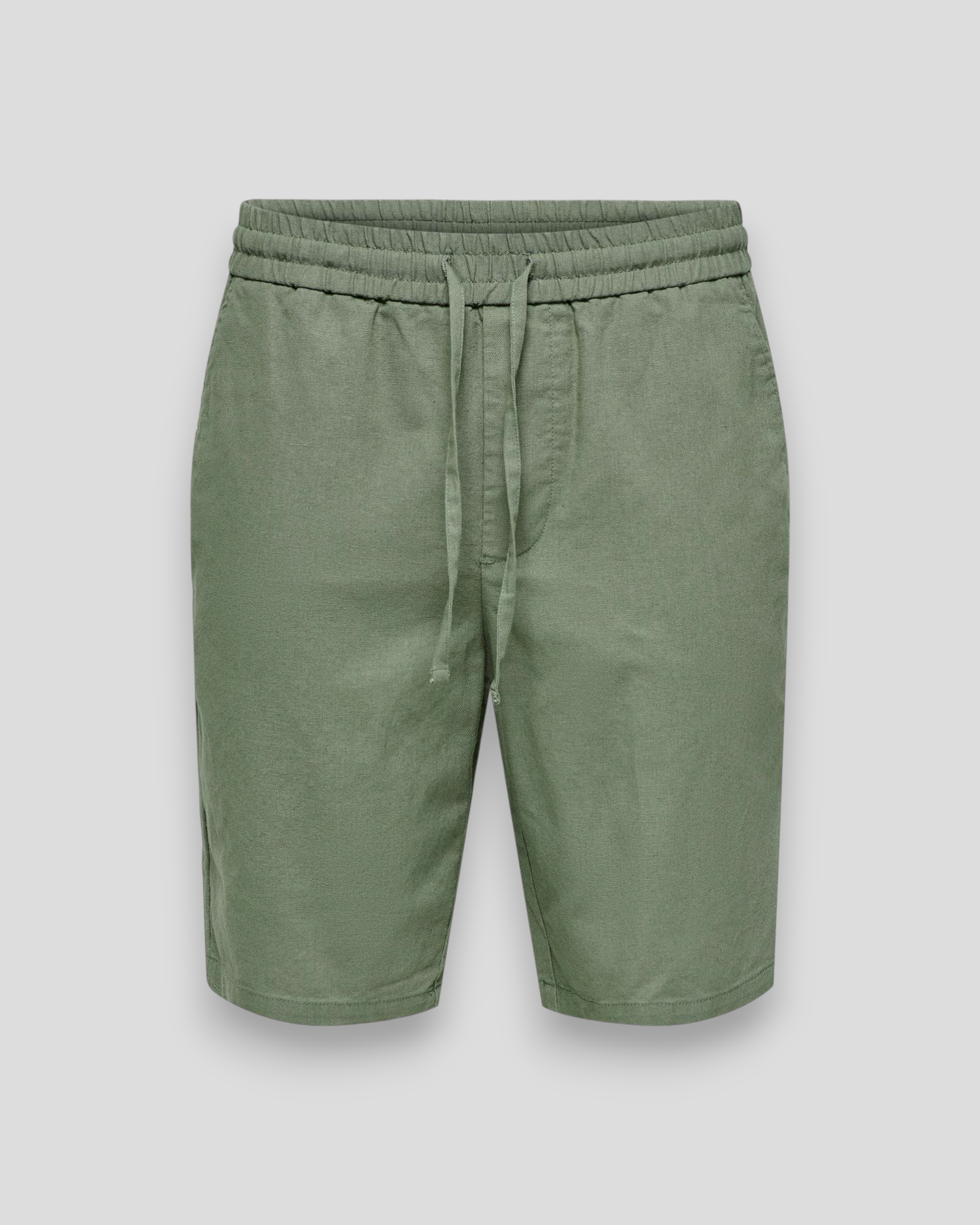 Linus 0007 Cotton Linen Shorts - Sea Spray