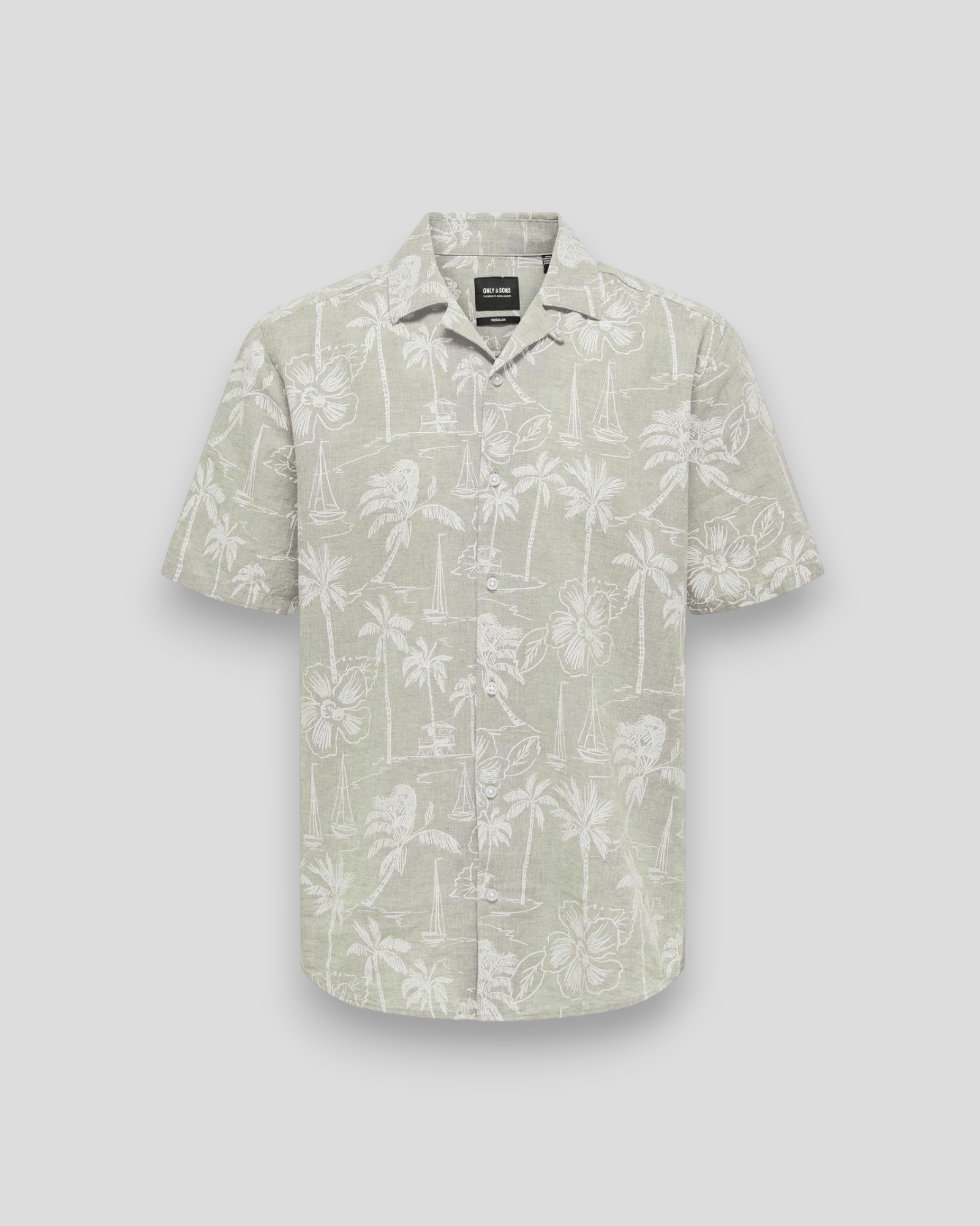 Caiden SS Hawaii Linen - Chinchilla