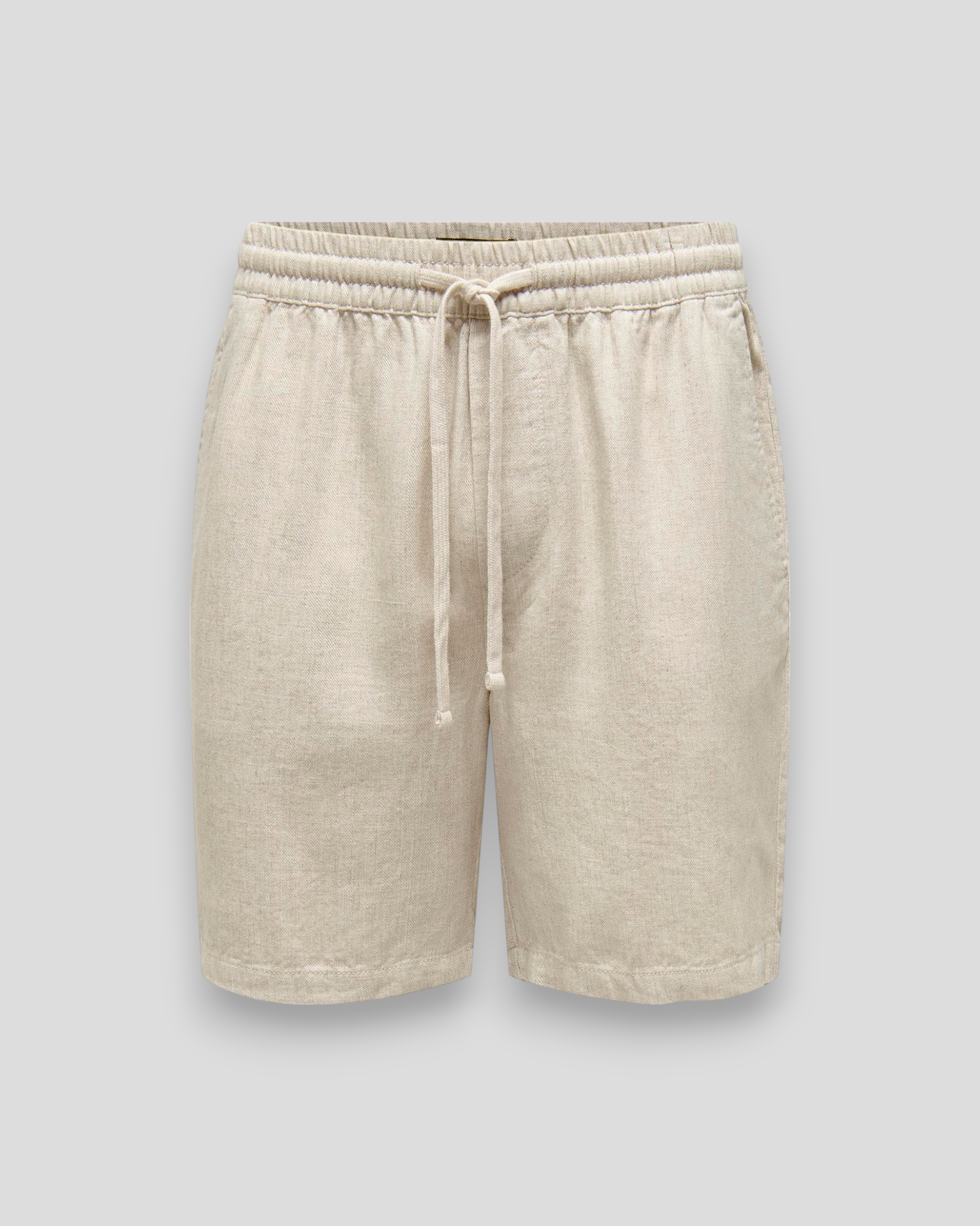 Tel Viscose Linen Shorts - Oatmeal