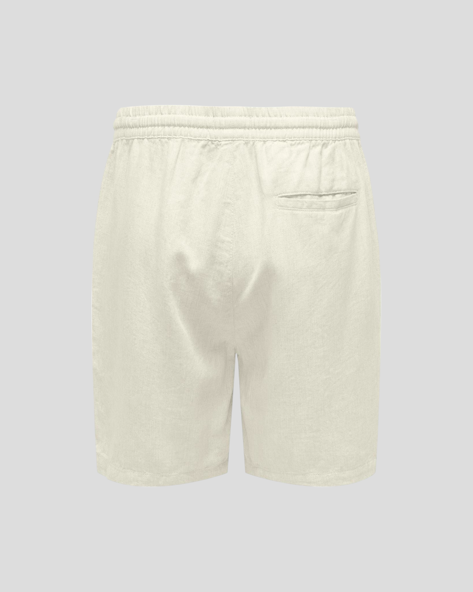Tel Viscose Linen Shorts - White