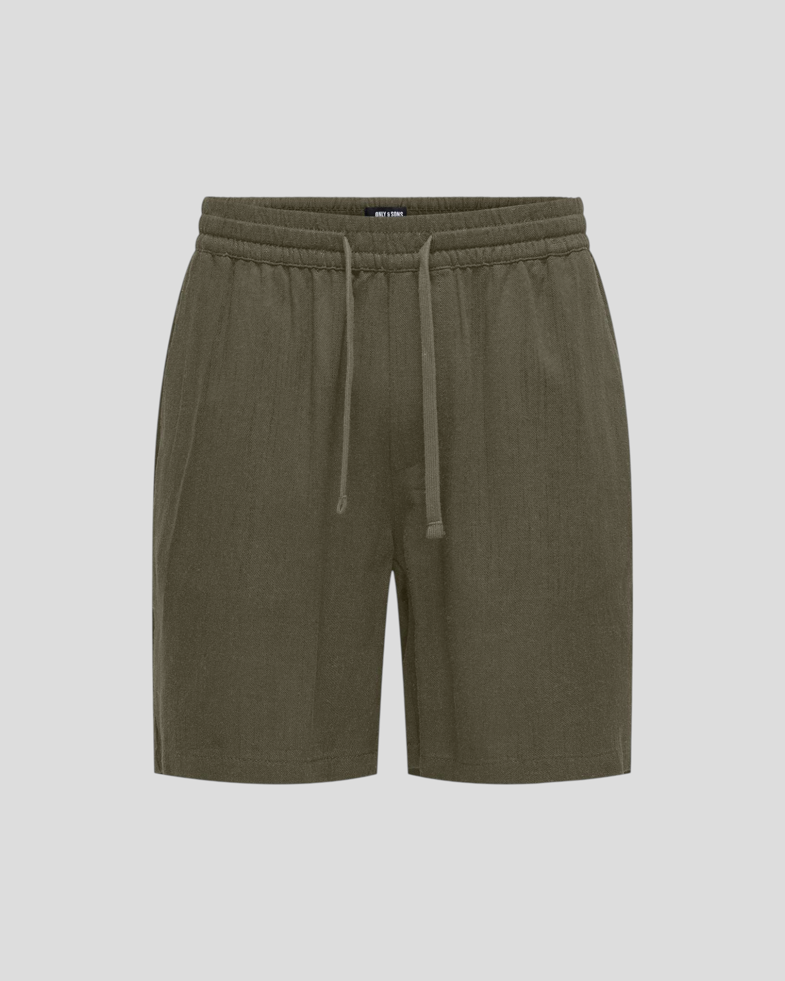 Tel Viscose Linen Shorts - Olive Night