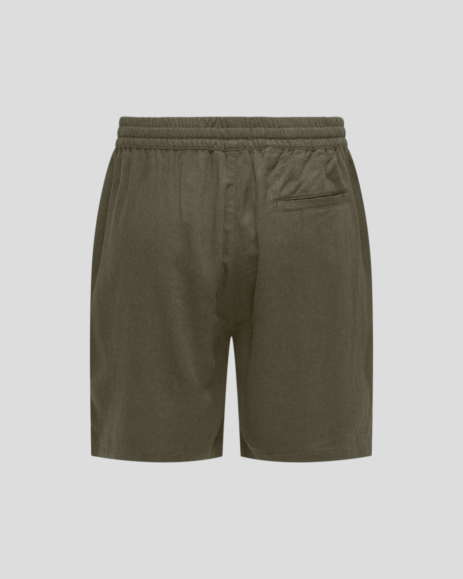 Tel Viscose Linen Shorts - Olive Night