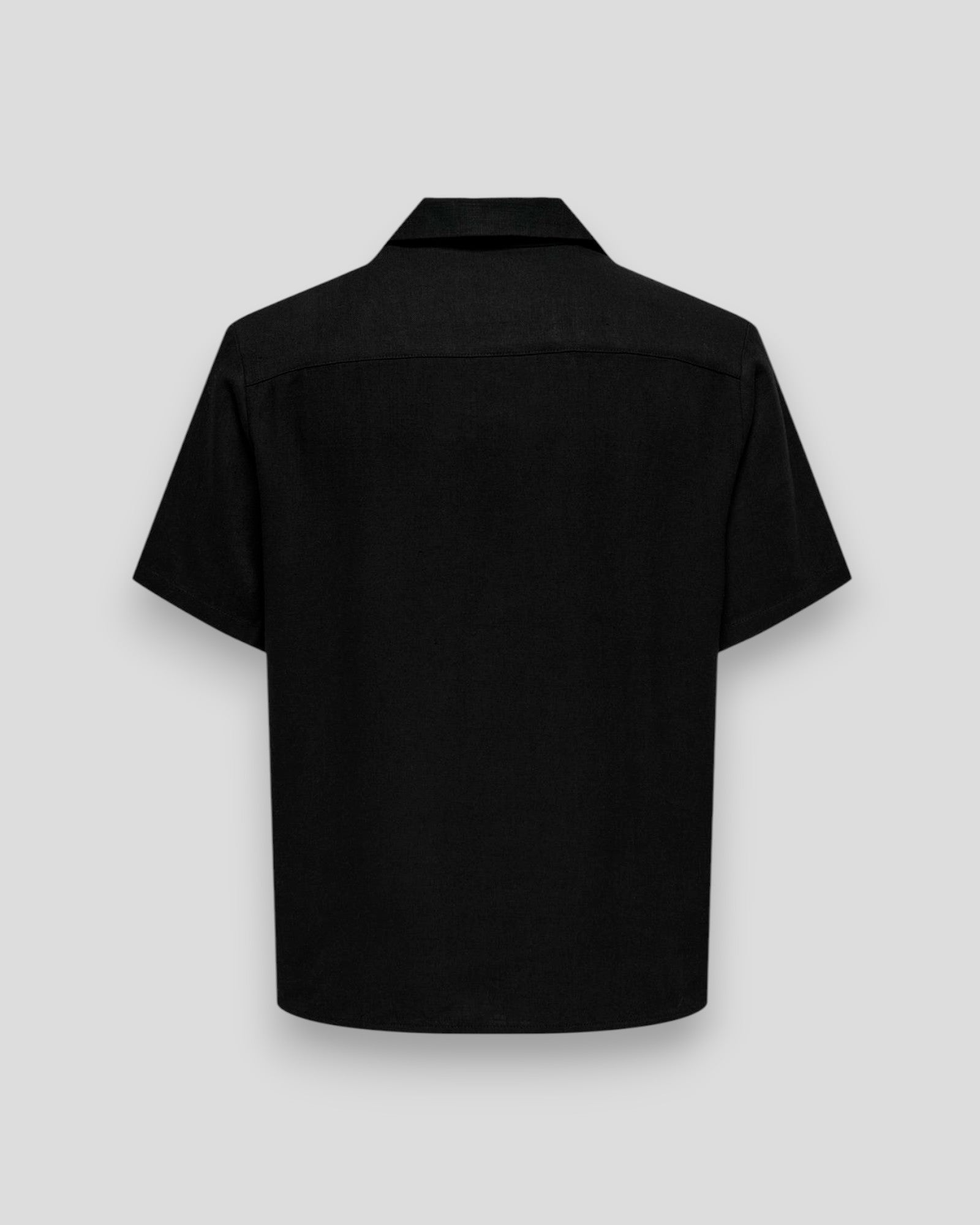 Kari Resort SS Shirt Viscose Linen - Black