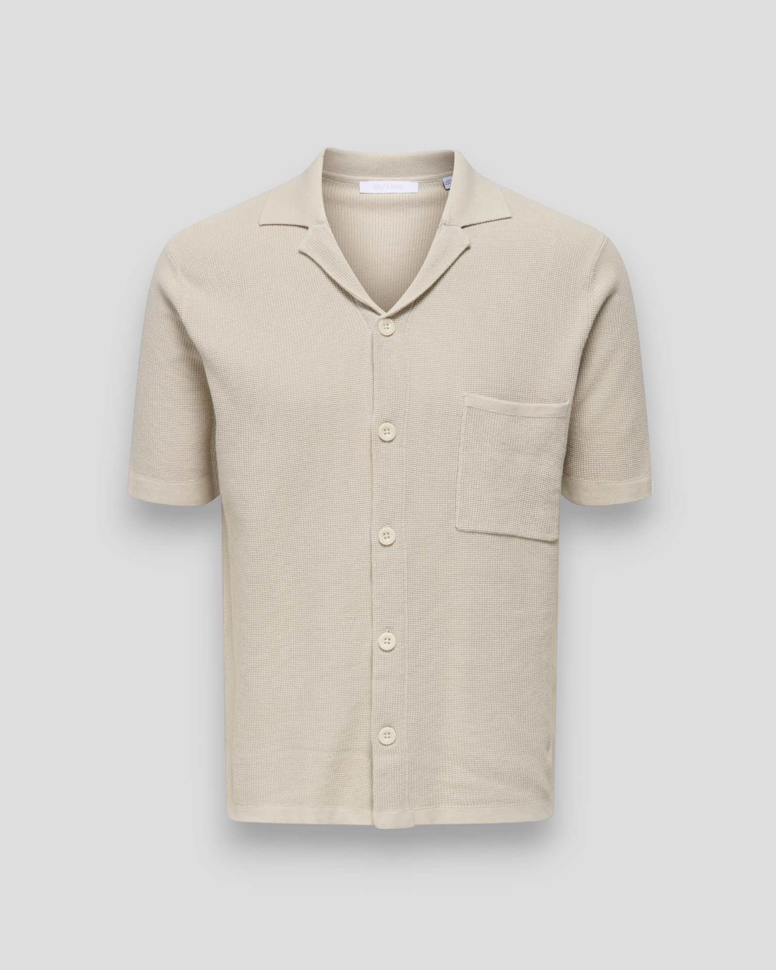 Tony Regular SS Waffle Shirt Knit - Moonstruck