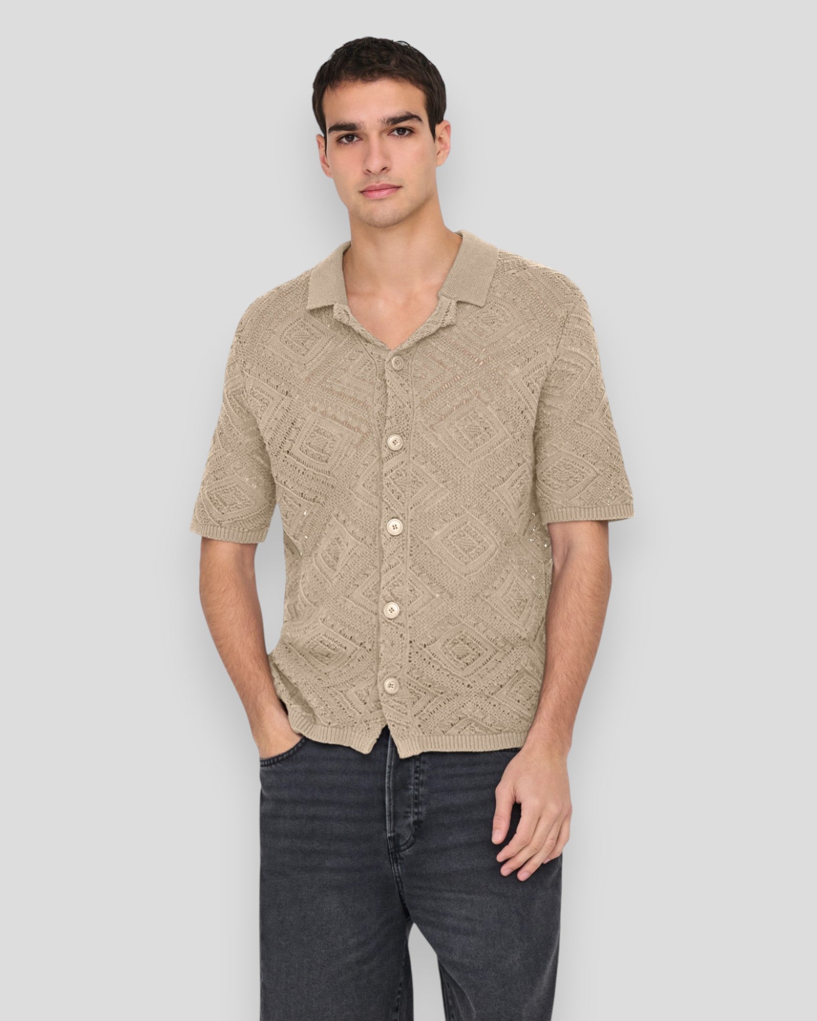 Kolmar Life Regular 5 SS Knit Shirt - String