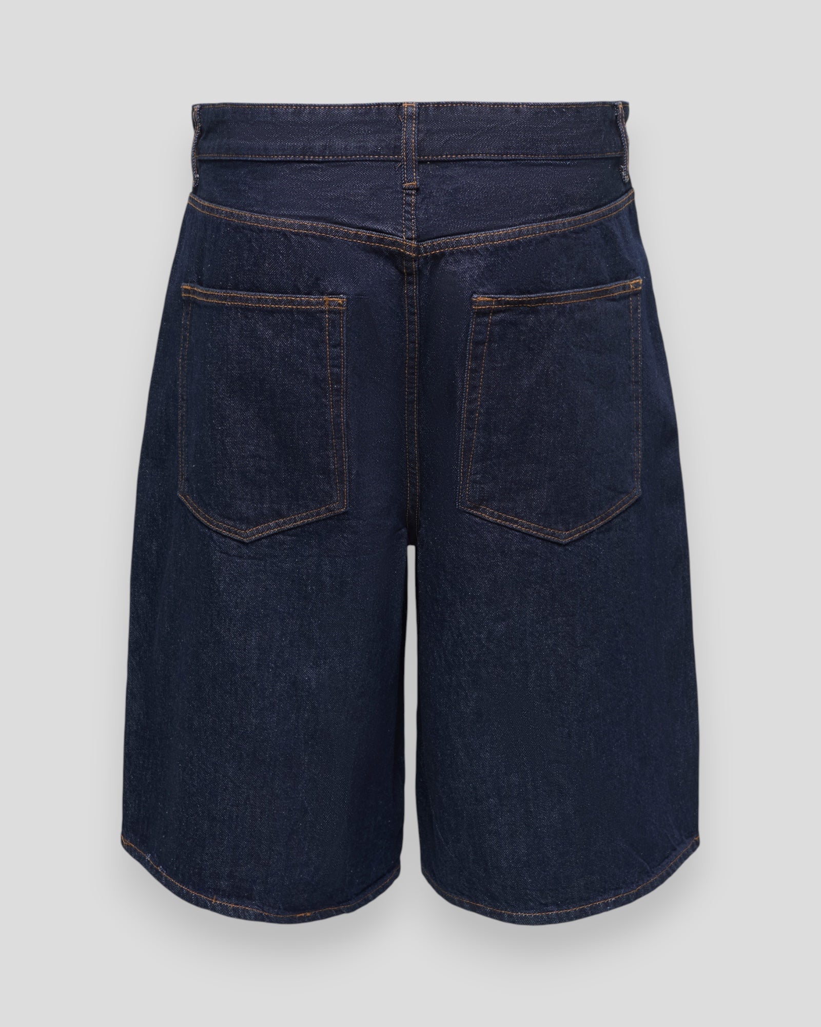 Dark blue denim jorts by ONLY & SONS, Carl Rinse 6916, featuring classic cut and rugged denim fabric.