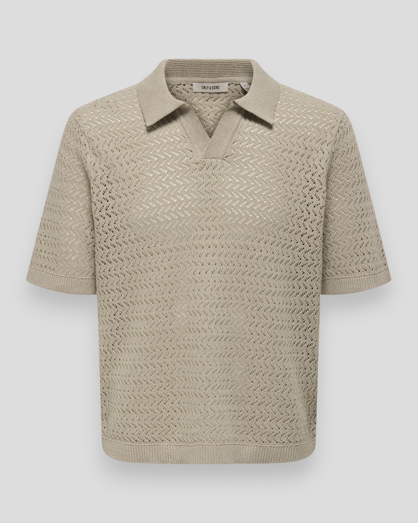 Nyle 5 SS Split Polo Knit - String
