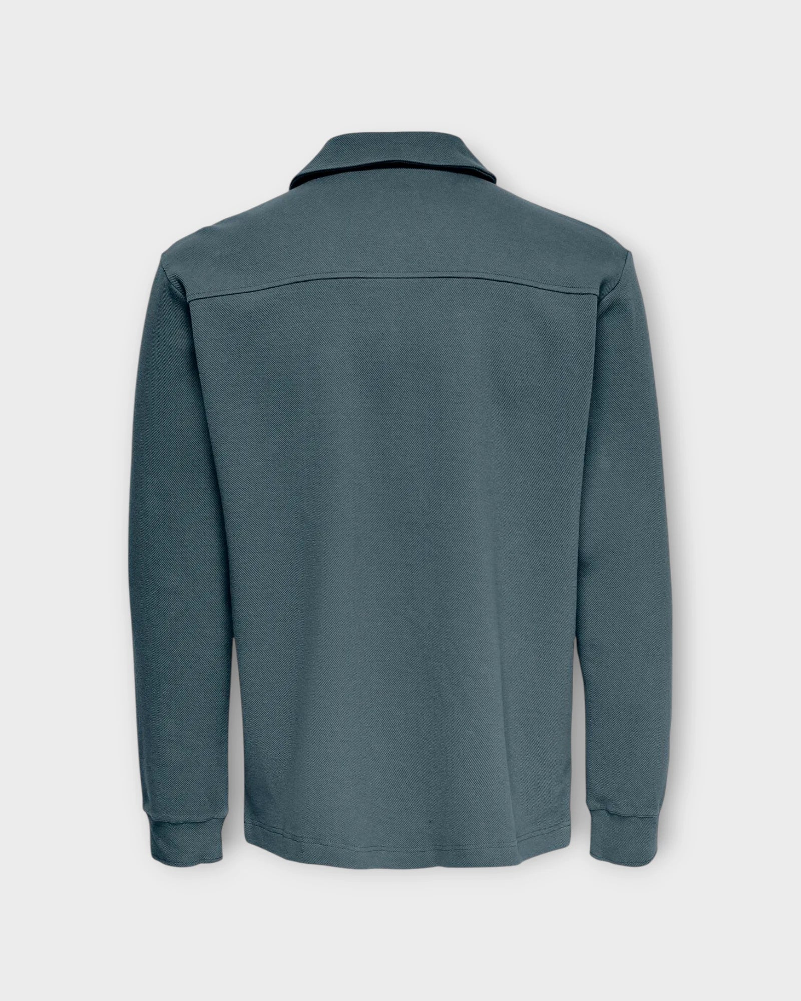 Newkodyl Overshirt Sweat Stormy Weather - Blå Only and Sons Herre Overshirt. Her set bagfra.
