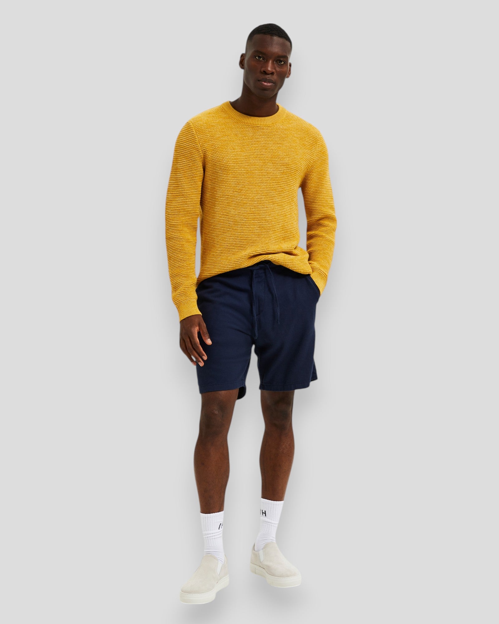 Regular Brody Linen Shorts - Dark Sapphire