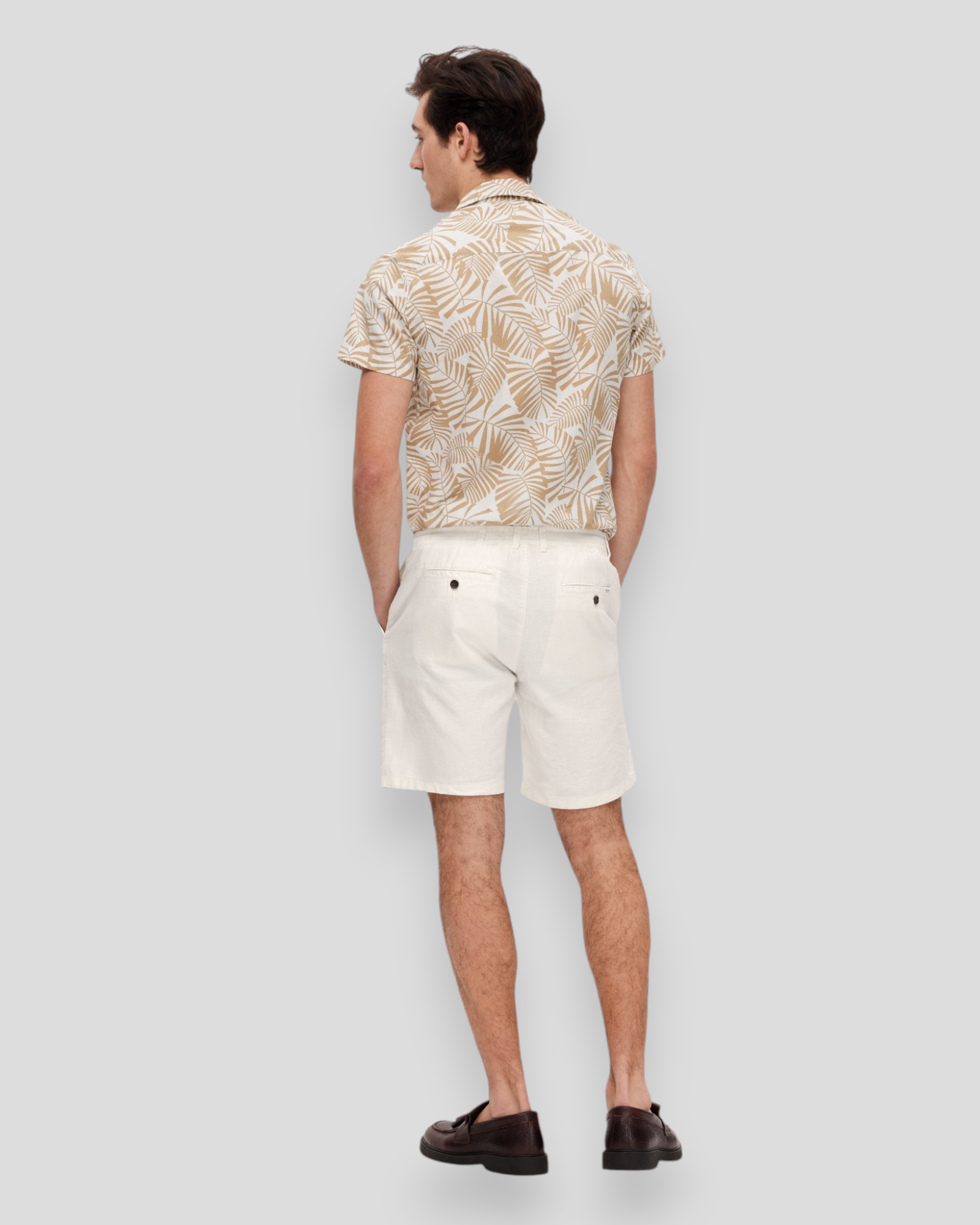 Regular Brody Linen Shorts - Cloud Dancer