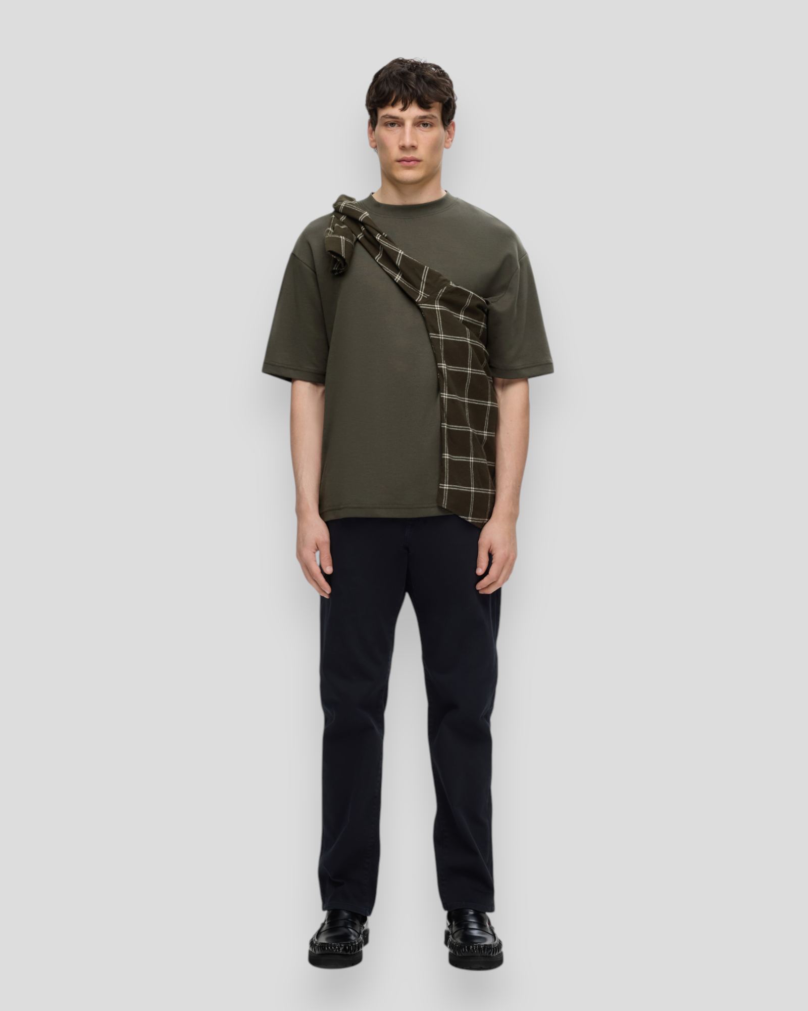 Loose Oscar SS O-Neck Tee - Deep Forest