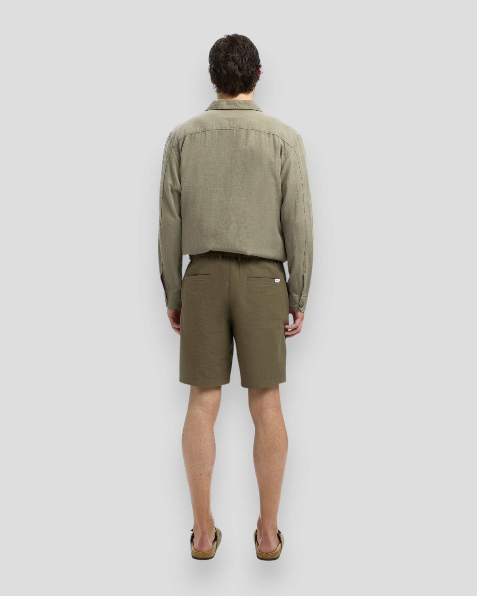 Regular-Karl Seersucker Shorts - Kalamata