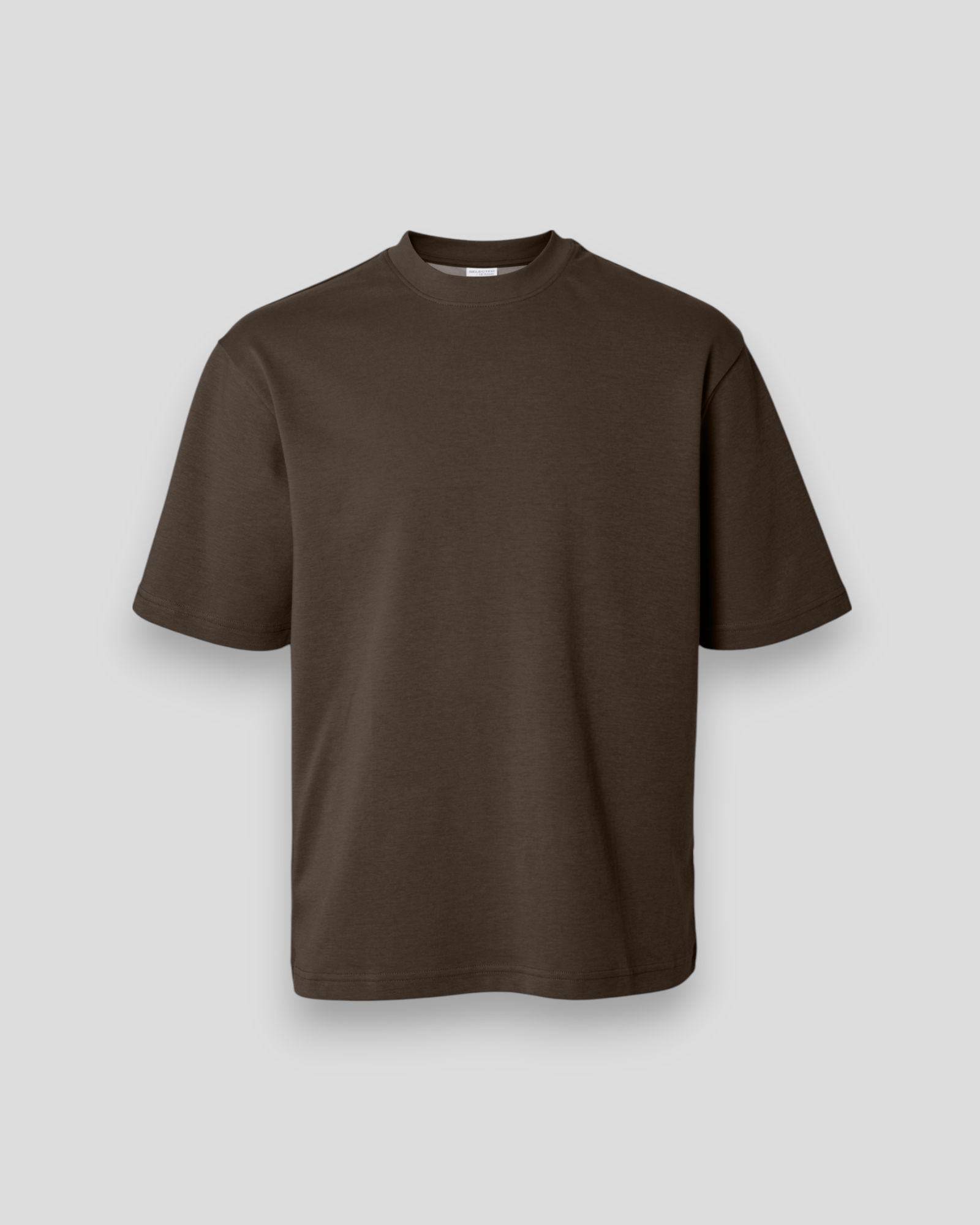 Loose Oscar SS O-Neck Tee - Demitasse
