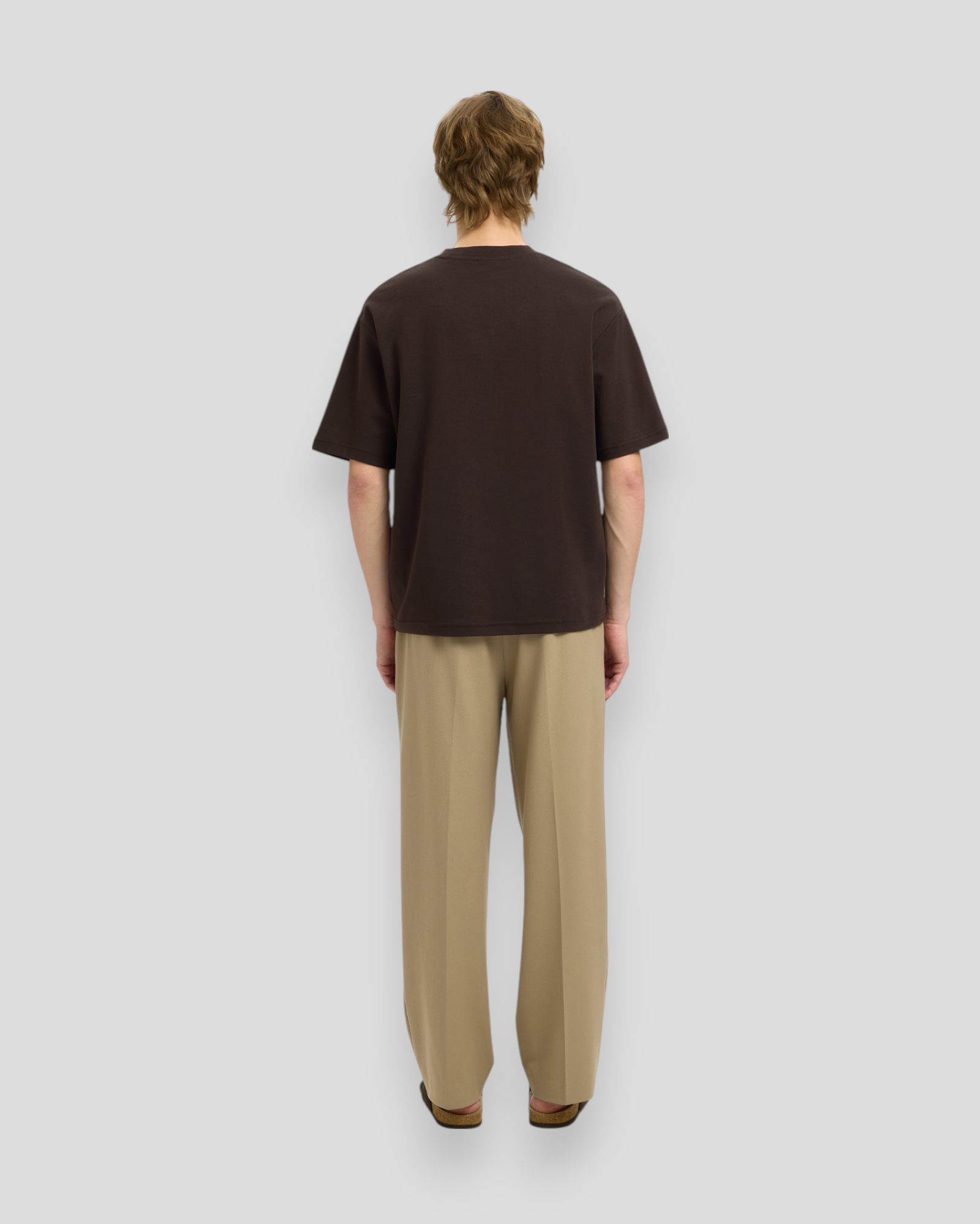 Loose Oscar SS O-Neck Tee - Demitasse
