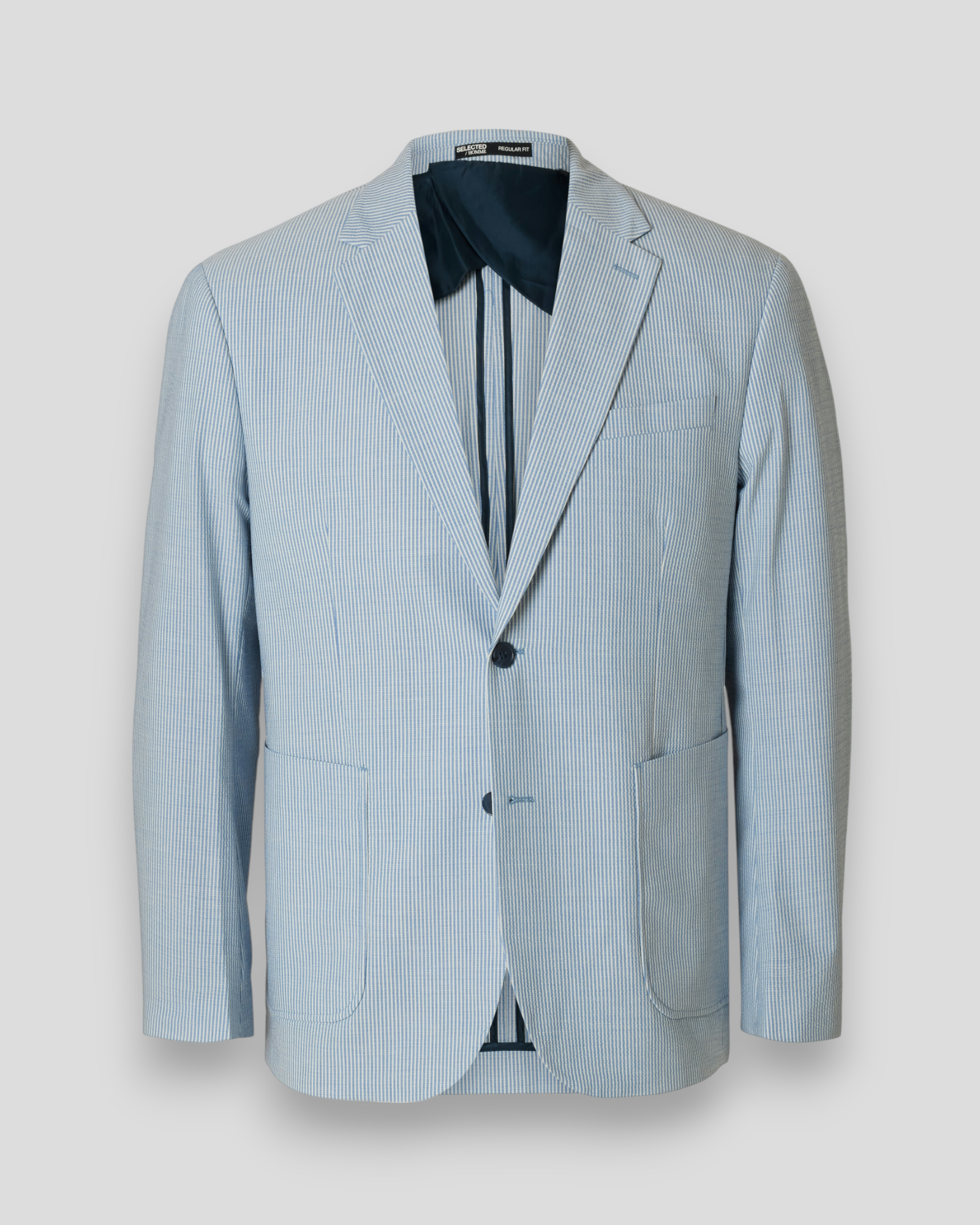Reg-Yale Seersucker Blazer - Light Blue