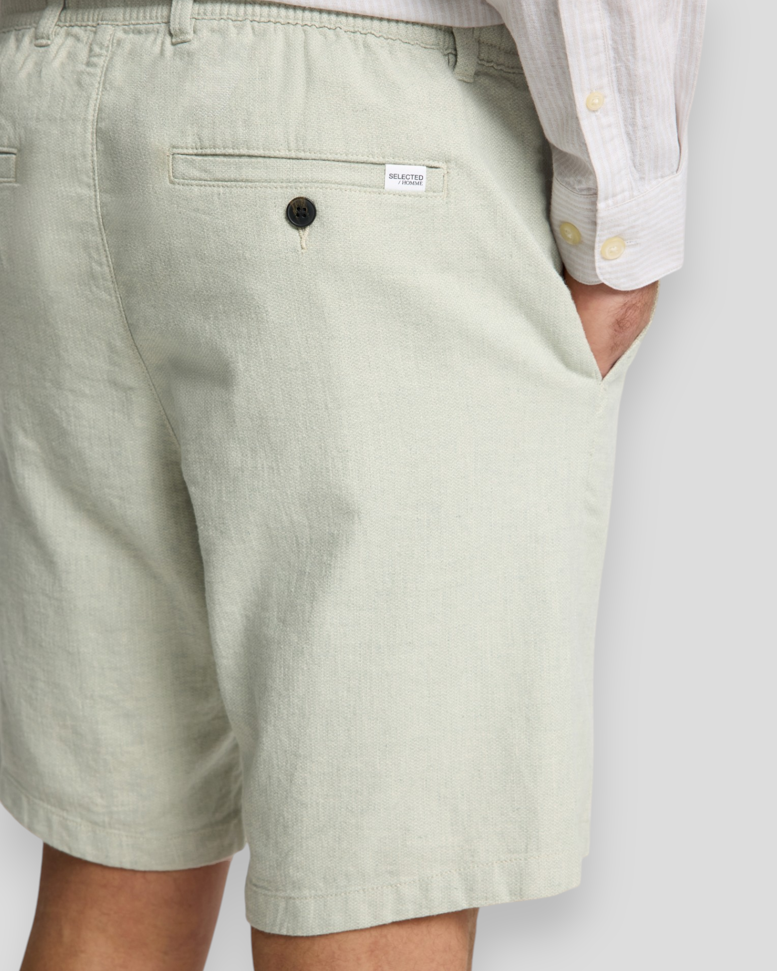 Regular Brody Linen Shorts - Iceberg Green