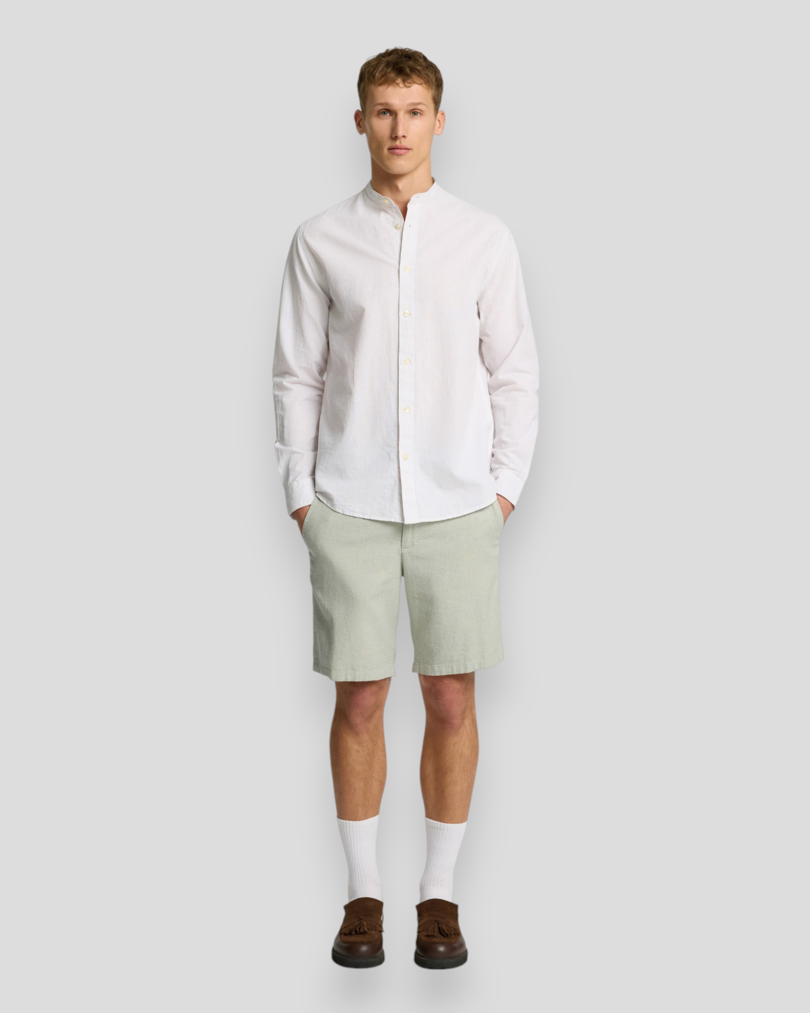 Regular Brody Linen Shorts - Iceberg Green