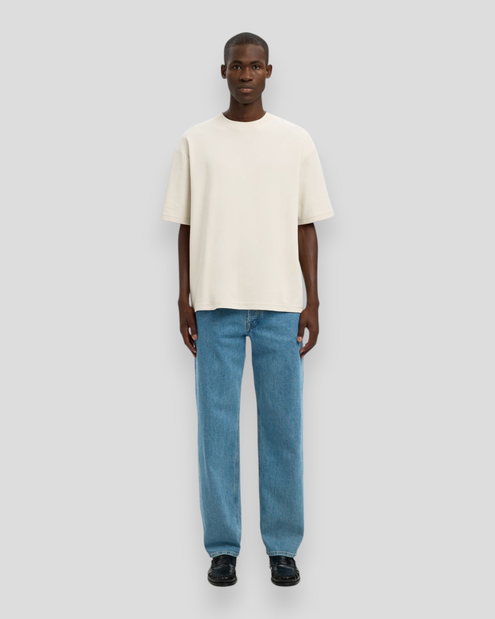 Loose Oscar SS O-Neck Tee - Oatmeal