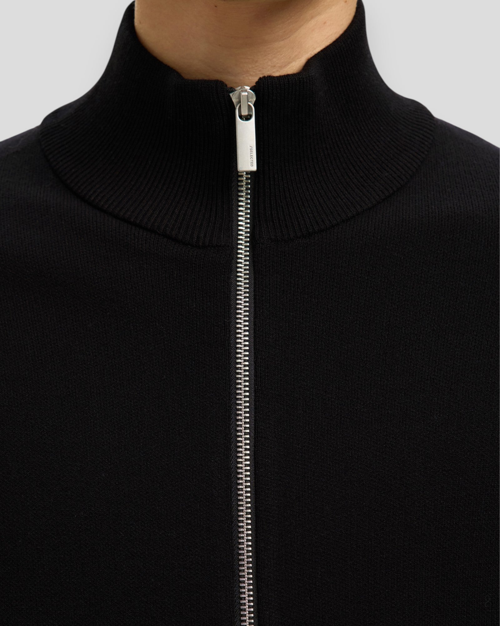 Teller FN Relaxed Zip Cardigan - Black