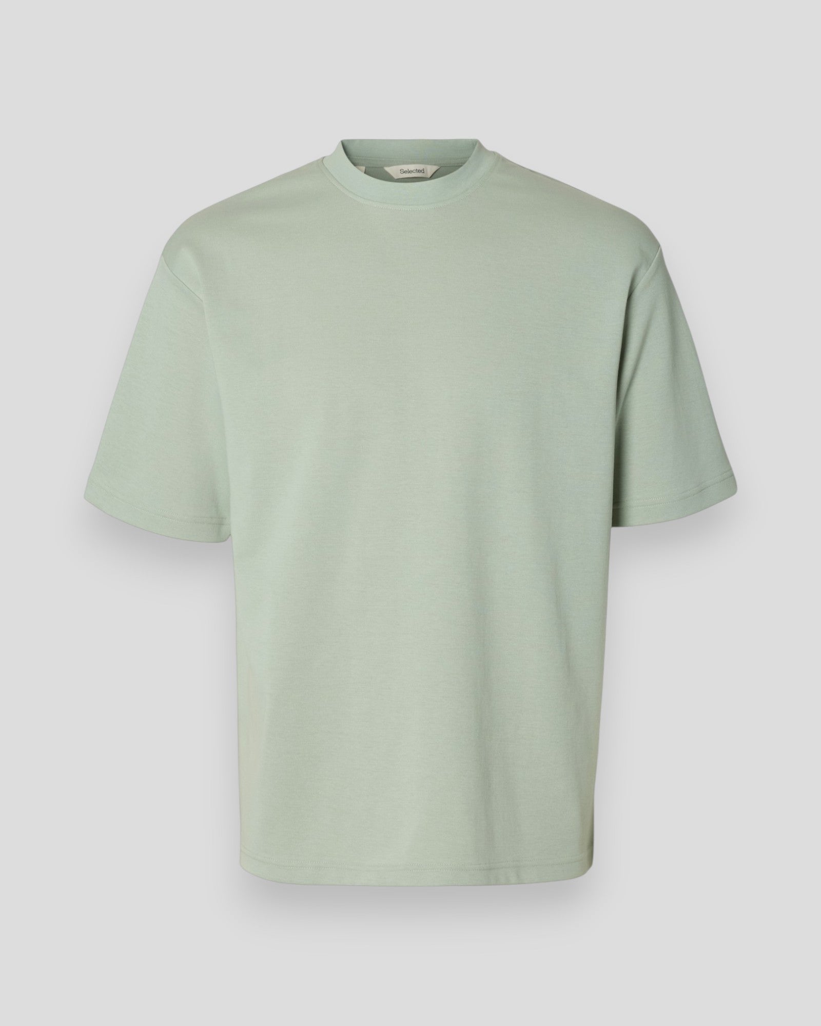 Loose Oscar SS O-Neck Tee - Aqua Gray