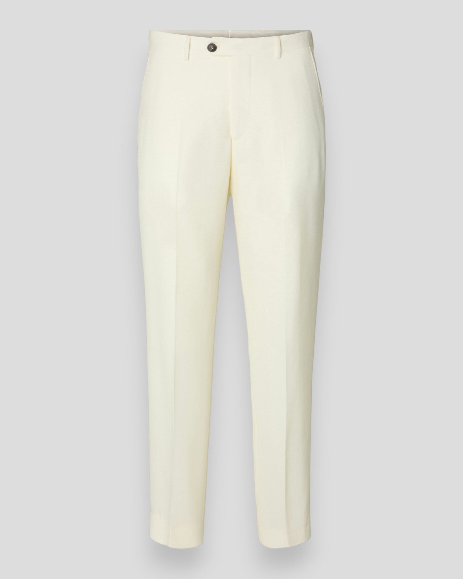 Beck Wool Blend Regular Trousers - Egret