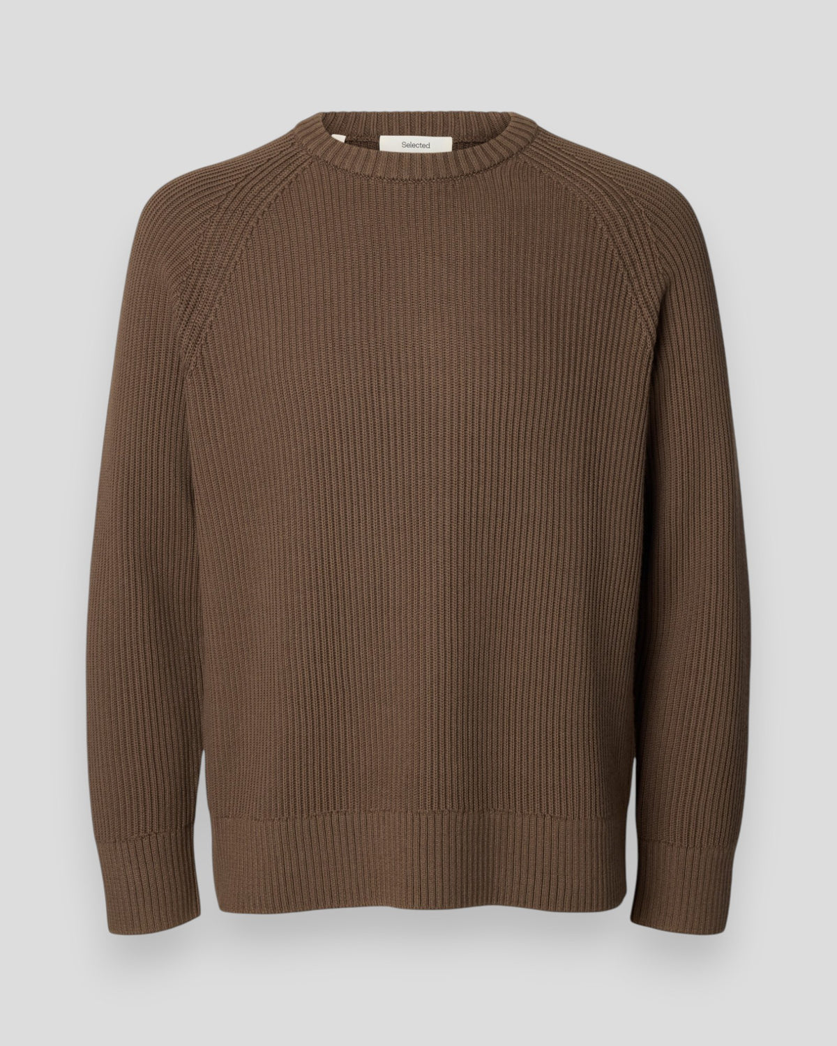 Braun Knit Relaxed Rib Crew Neck - Chocolate Chip
