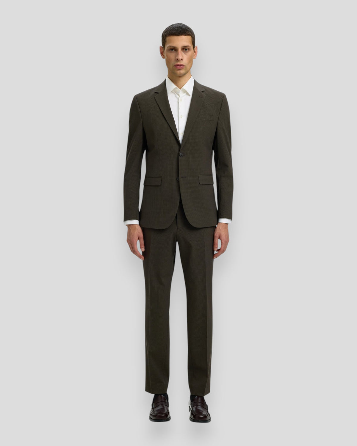 Slim-Liam Mini Hounds Blazer Flex - Dark Brown Melange Pattern