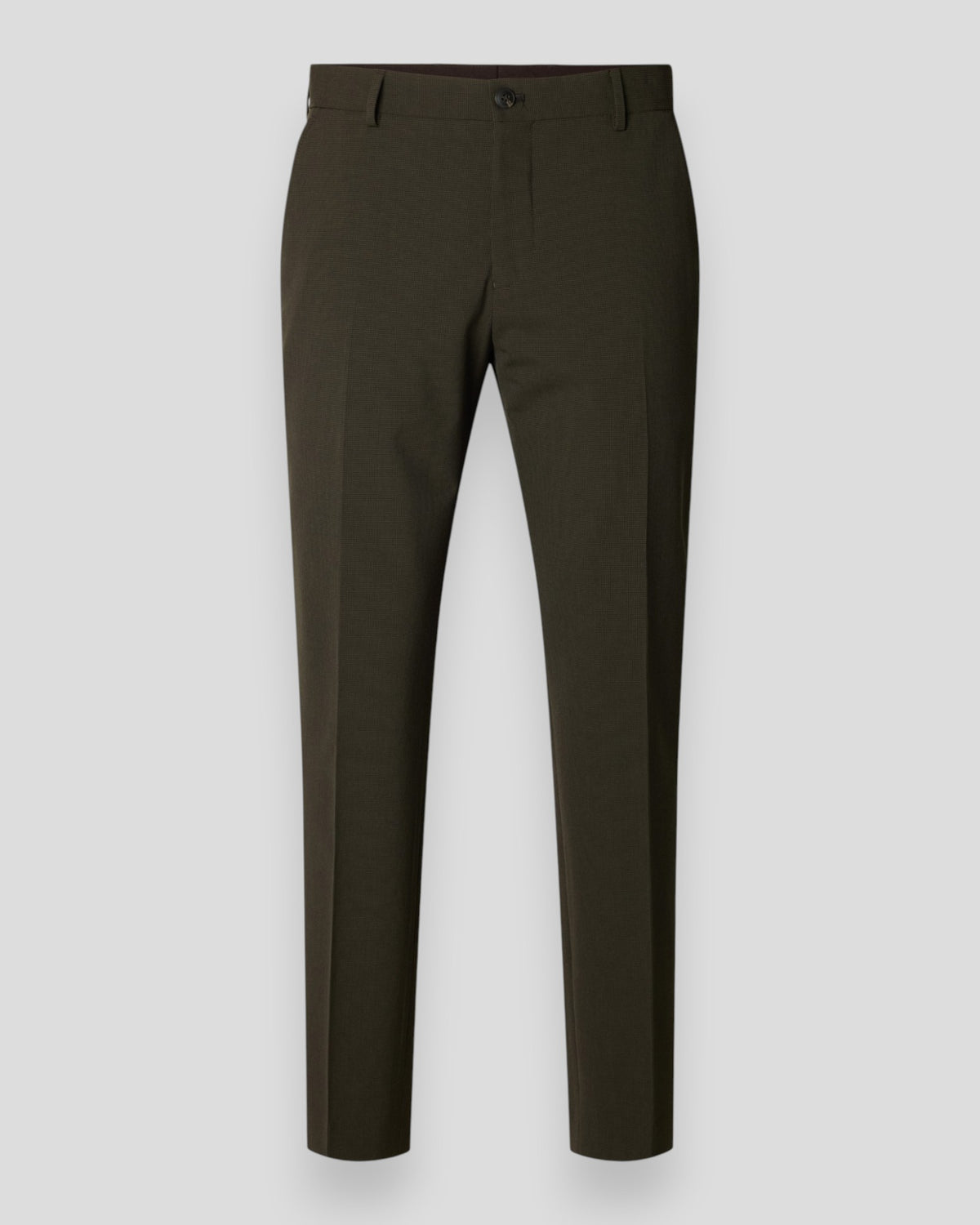 Slim-Liam Mini Hounds Trousers Flex - Dark Brown Melange Pattern