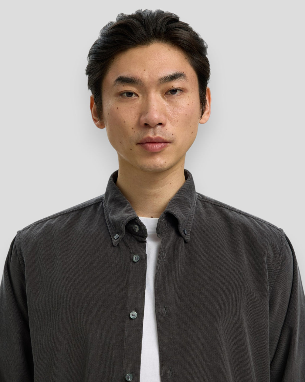 Regular Cole Danni Cord BD LS Shirt - Dark Shadow