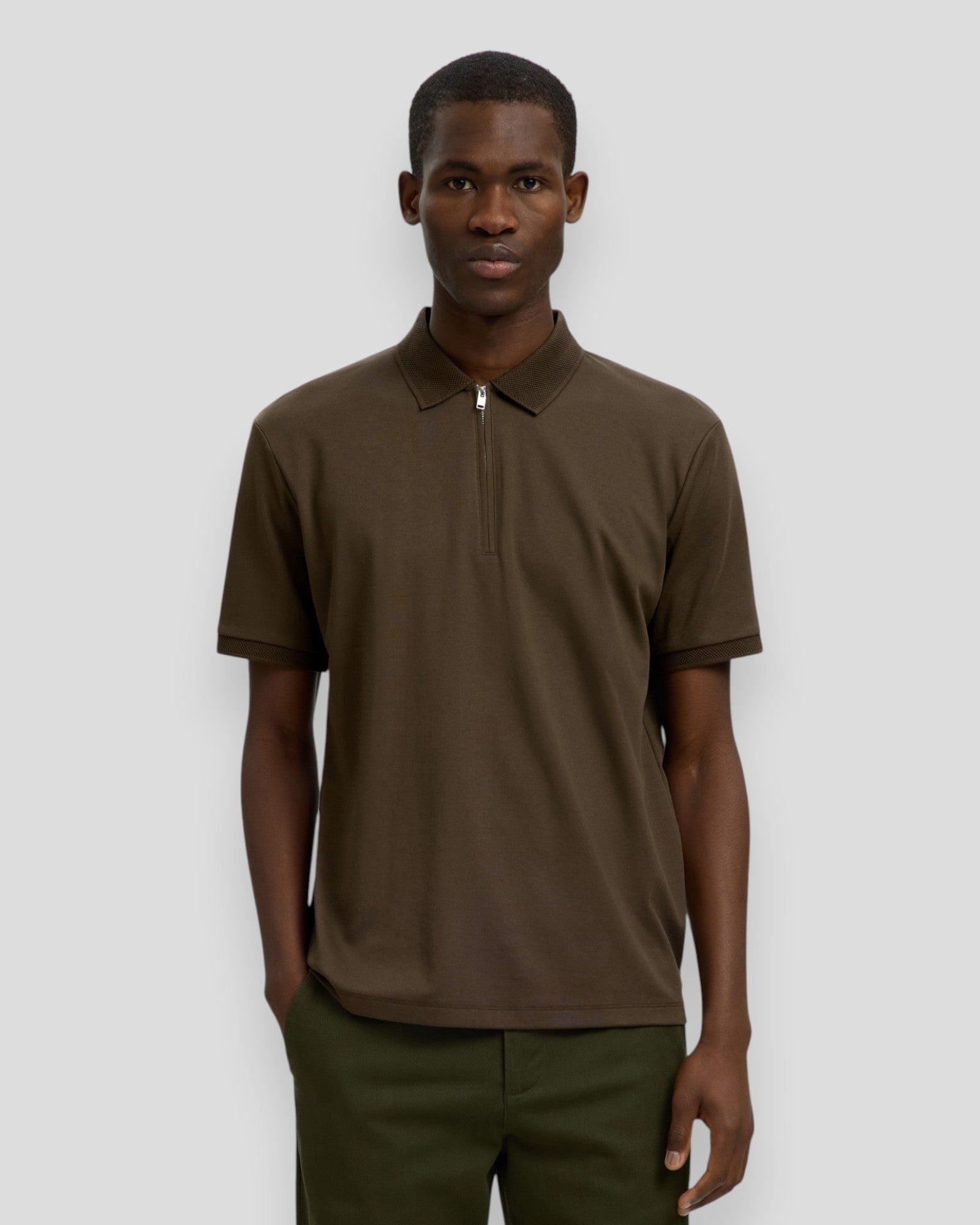Fave Zip SS Polo - Delicioso