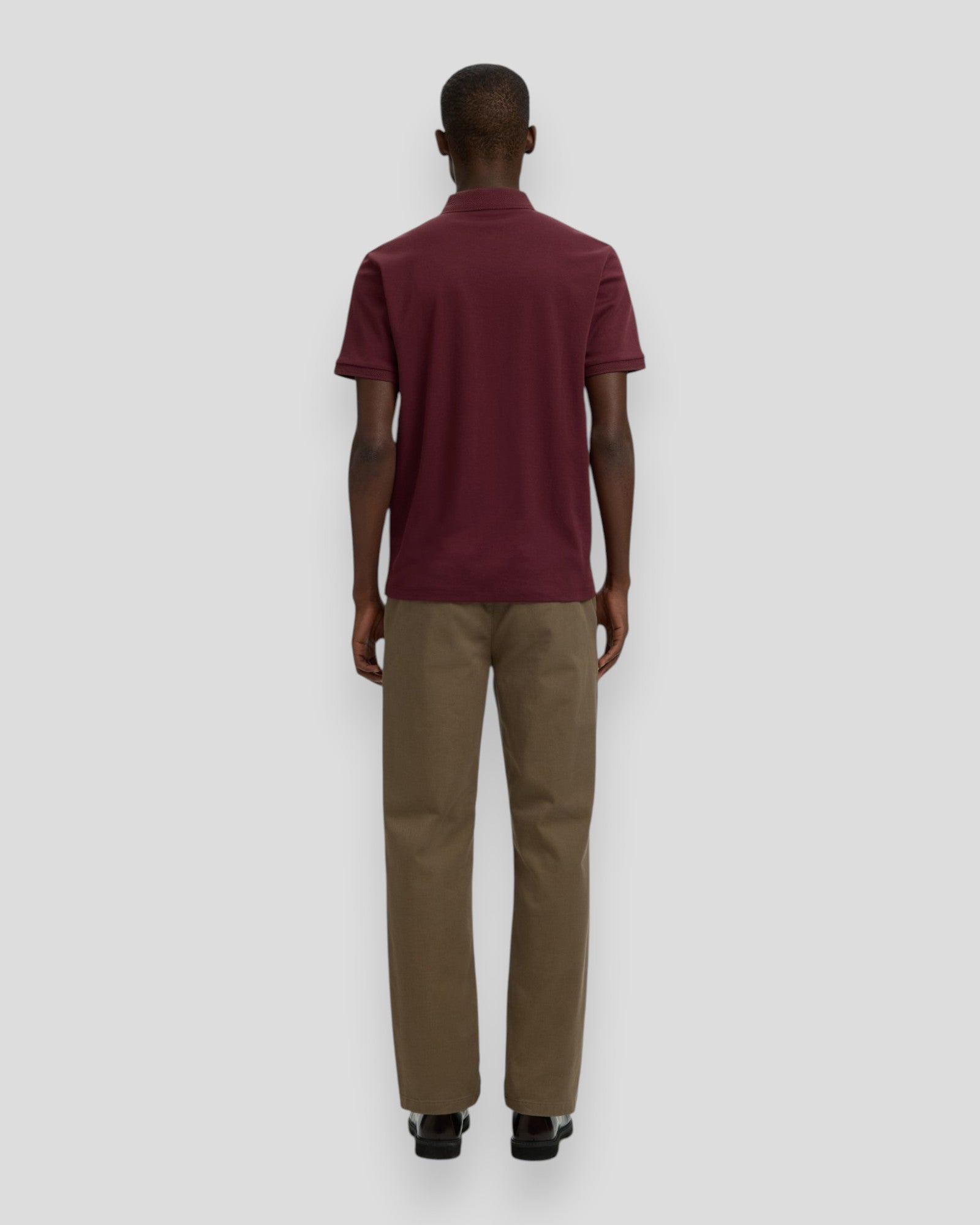 Fave Zip SS Polo - Tawny Port