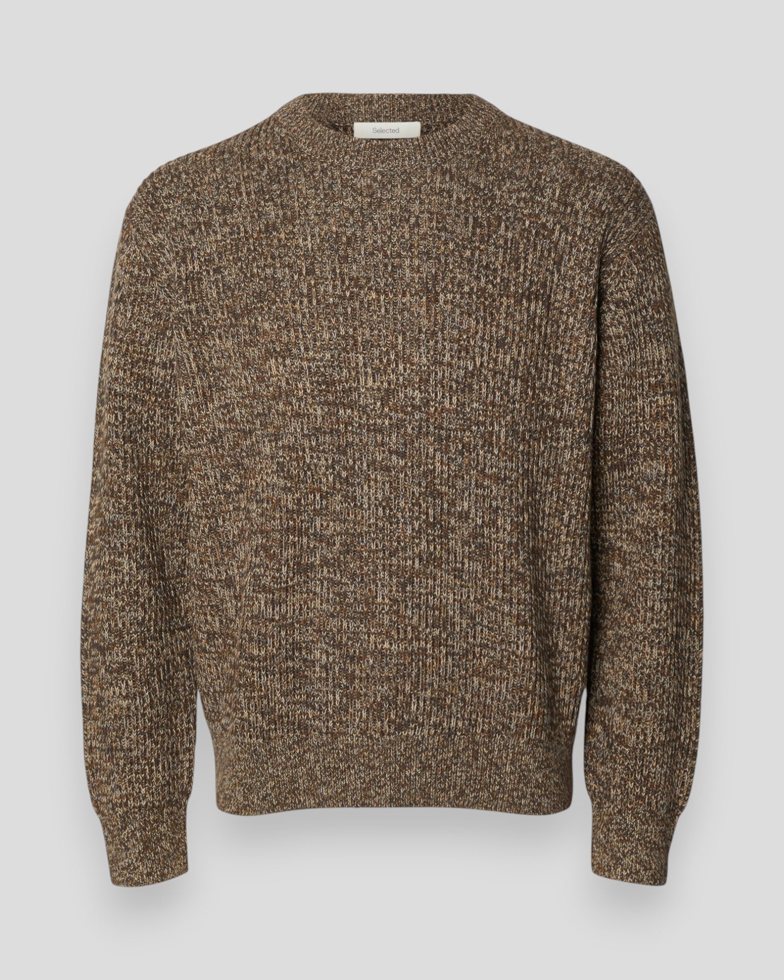 Tilum LS Knit Relaxed Crew Neck - Turkish Coffee/Monks Robe/Oatmeal