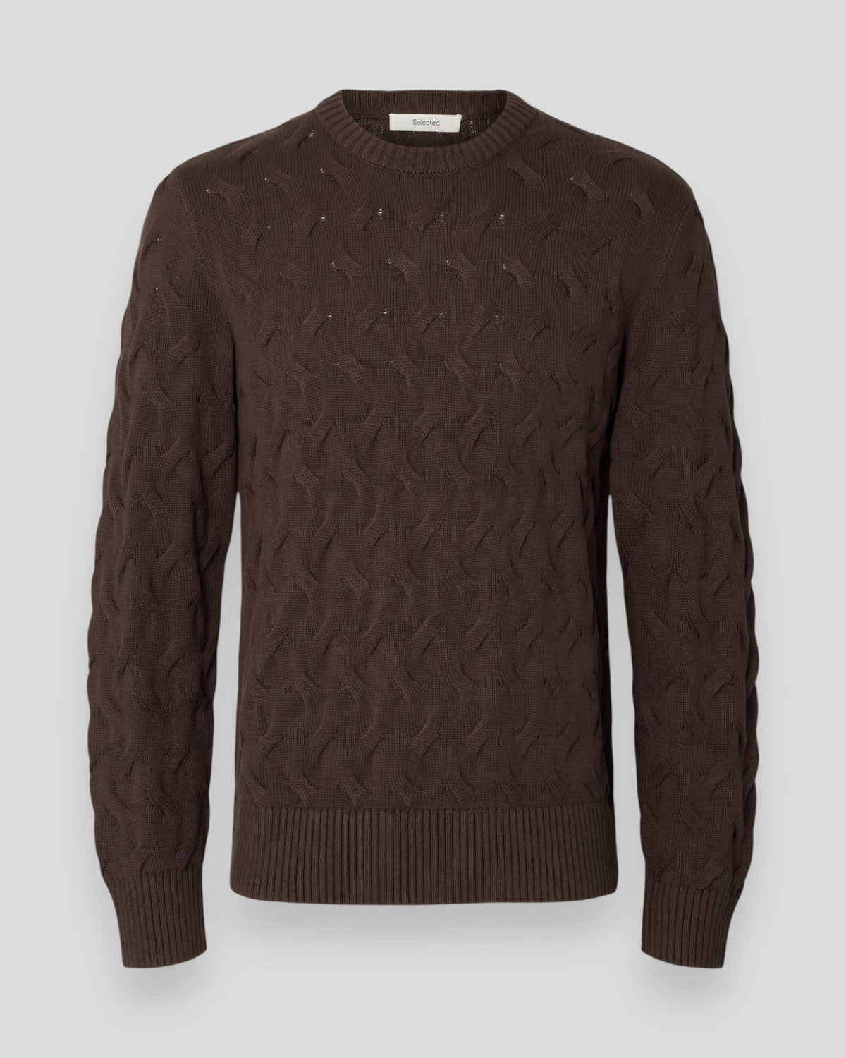 Carlos LS Cable Crew Neck - Delicioso