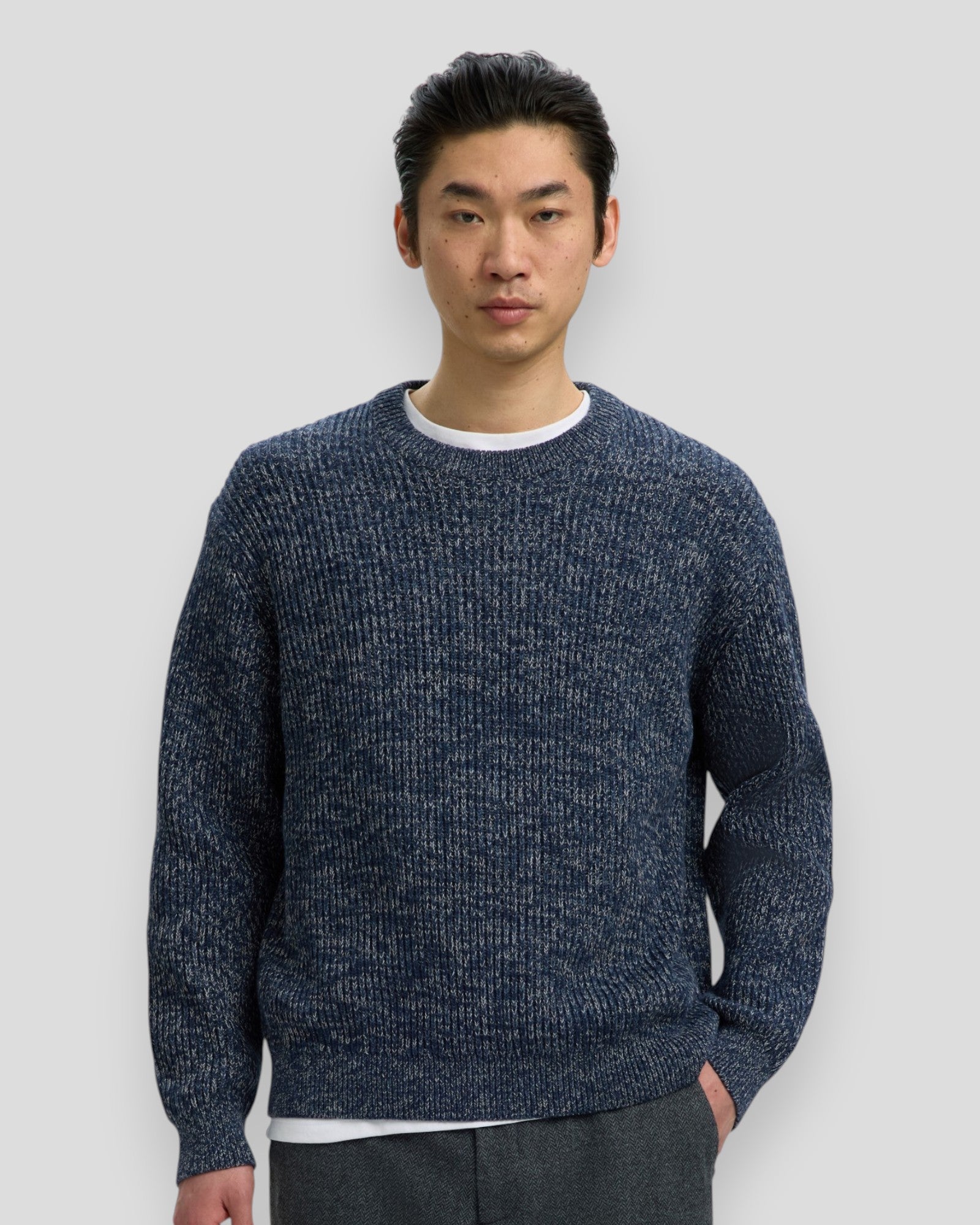 Tilum LS Knit Relaxed Crew Neck - Navy Blazer/Blue Mirage/Sargossa Sea