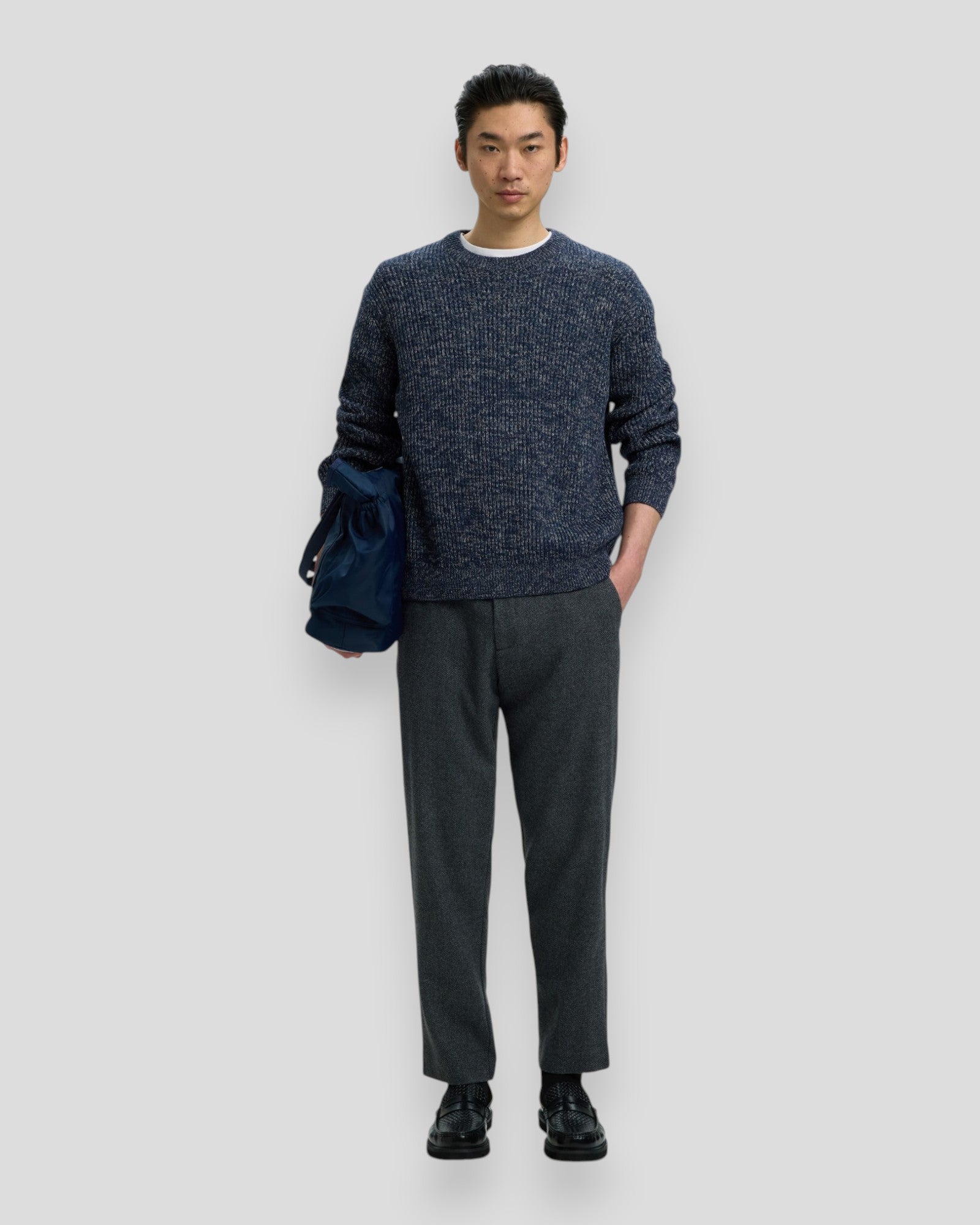 Tilum LS Knit Relaxed Crew Neck - Navy Blazer/Blue Mirage/Sargossa Sea