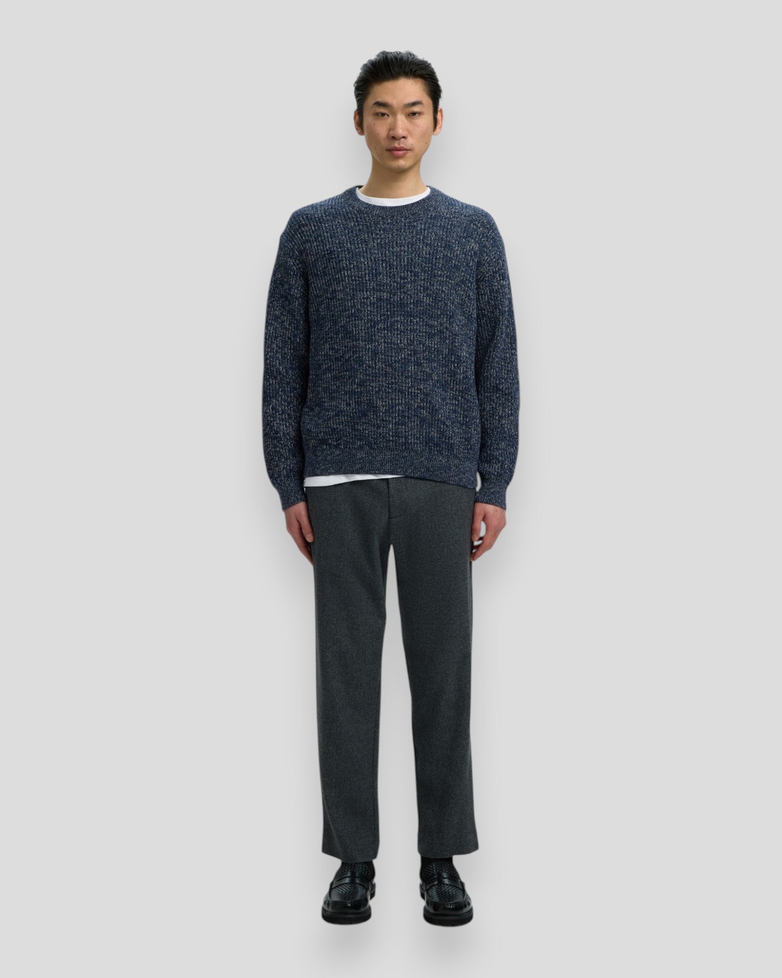 Tilum LS Knit Relaxed Crew Neck - Navy Blazer/Blue Mirage/Sargossa Sea