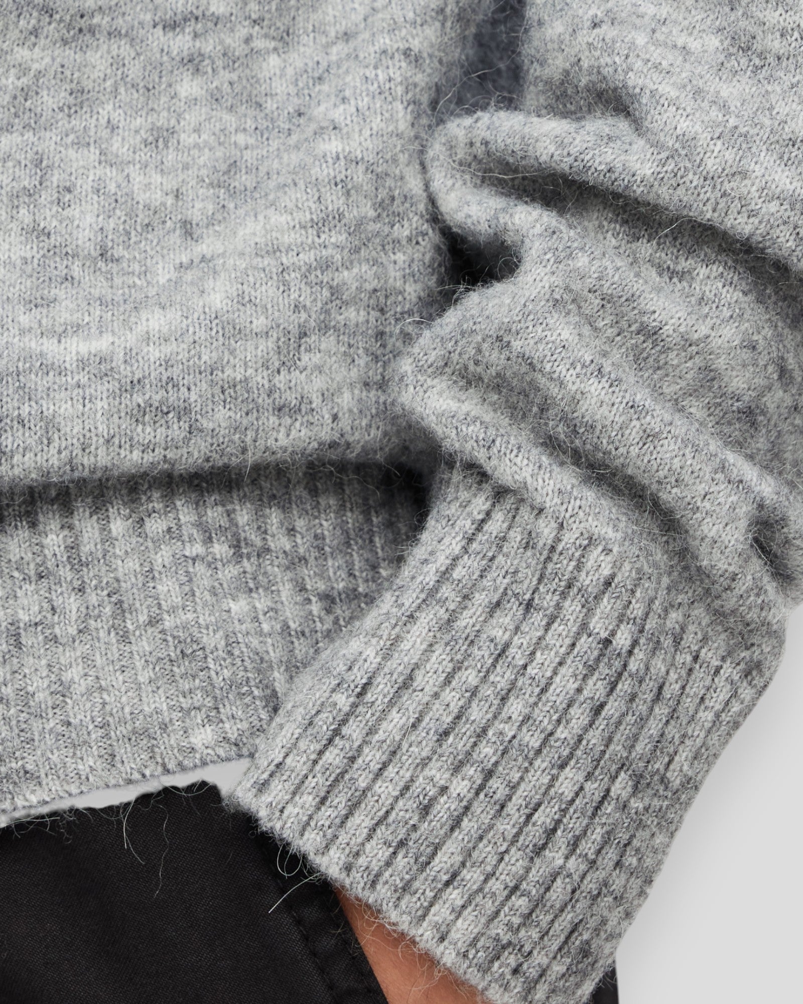 Rai LS Knit Crew Neck - Light Grey Melange